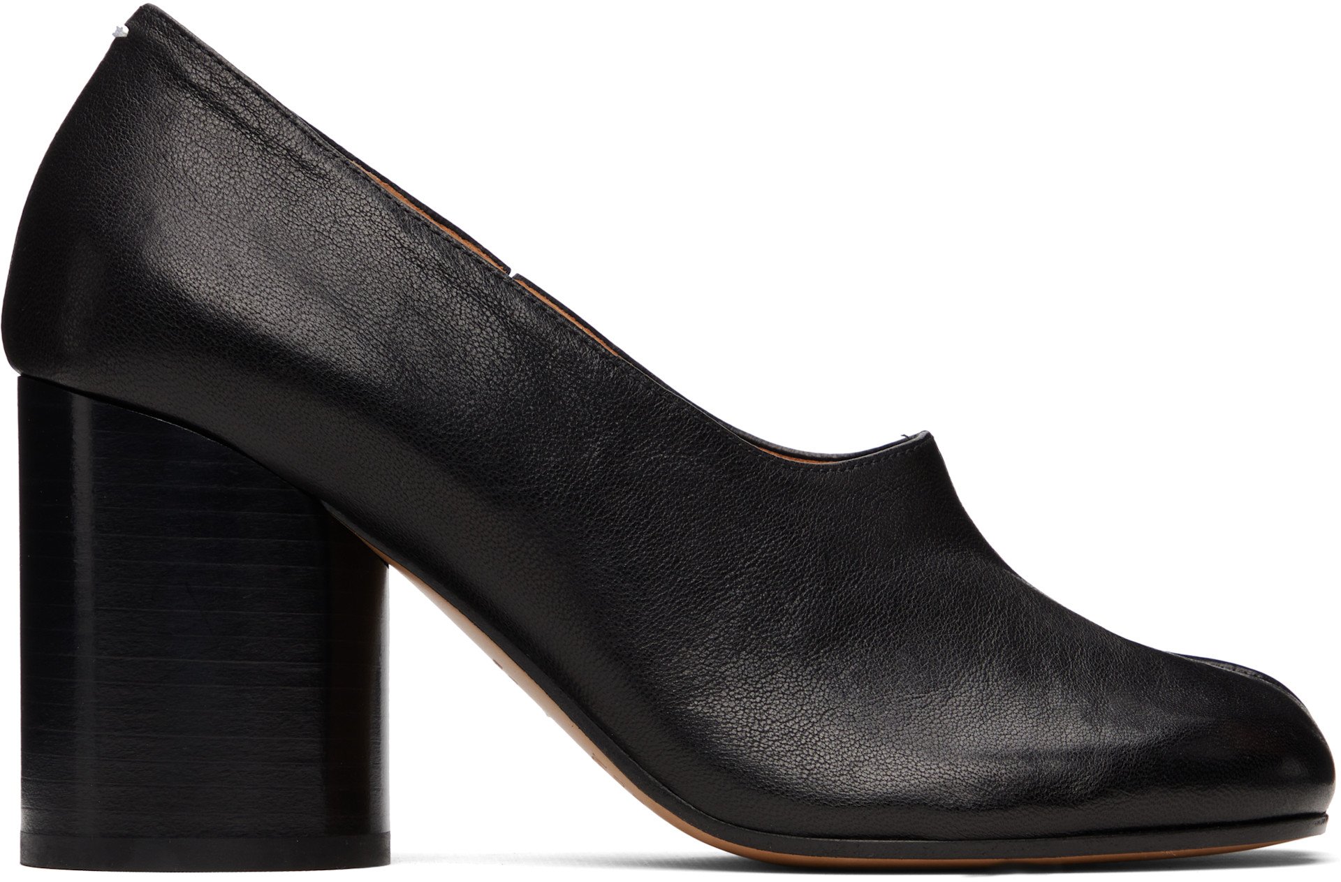Maison Margiela: Black Tabi Décolleté Heels | SSENSE