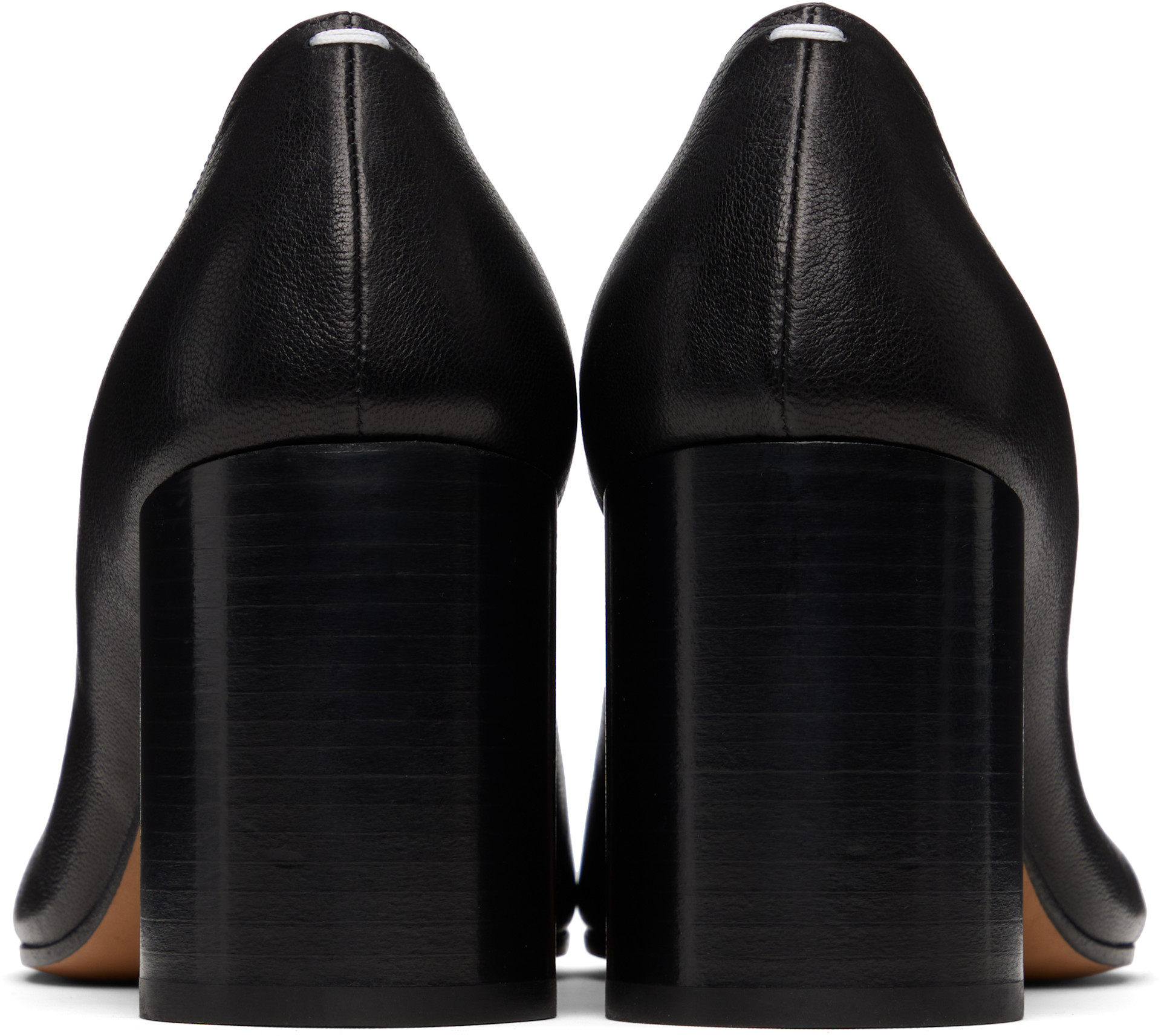 Maison Margiela: Black Tabi Décolleté Heels | SSENSE