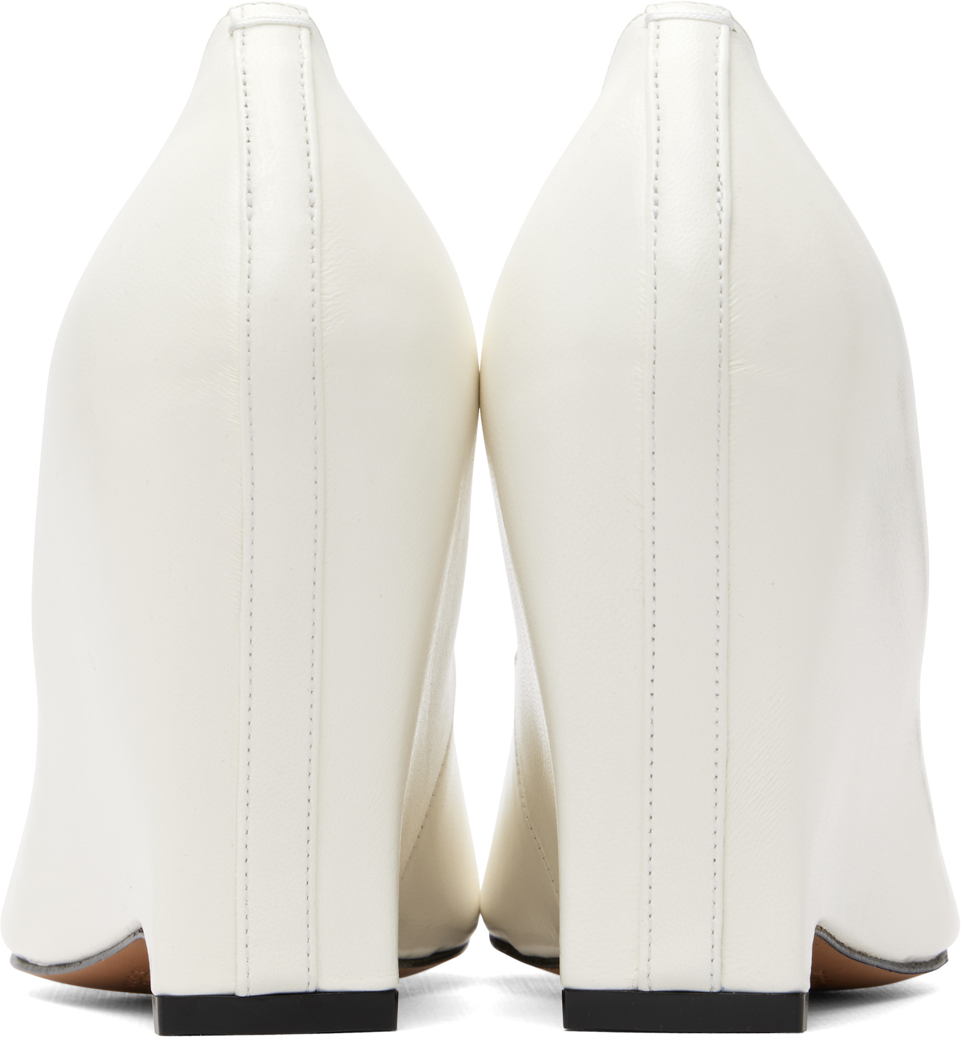 Maison Margiela - Chaussures à petit talon blanches