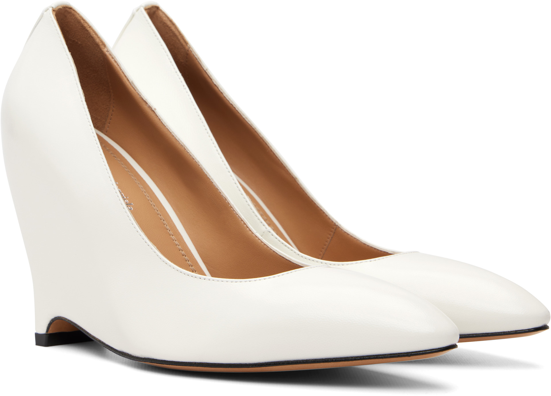 Maison Margiela - Chaussures à petit talon blanches