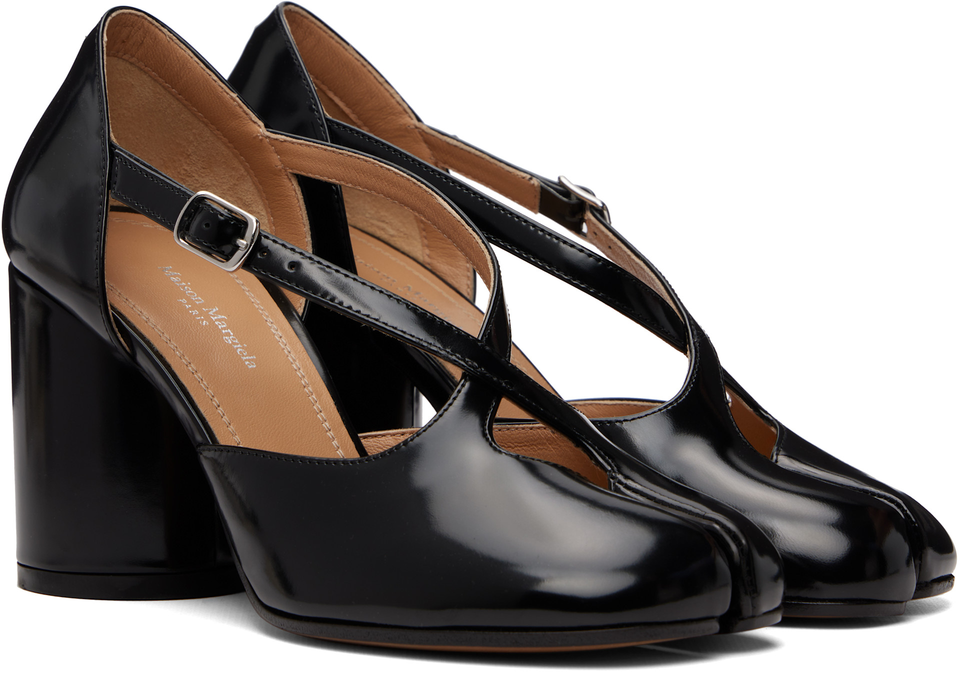Maison Margiela: Black Tabi Décolleté Heels | SSENSE