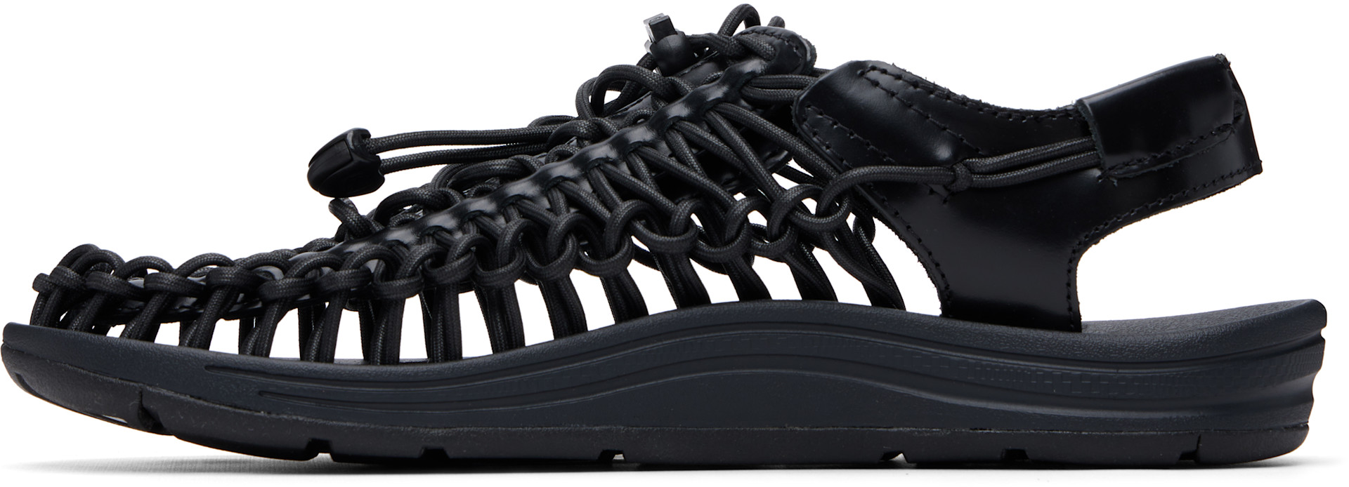 KEEN: ブラック UNEEK レザー サンダル | SSENSE 日本