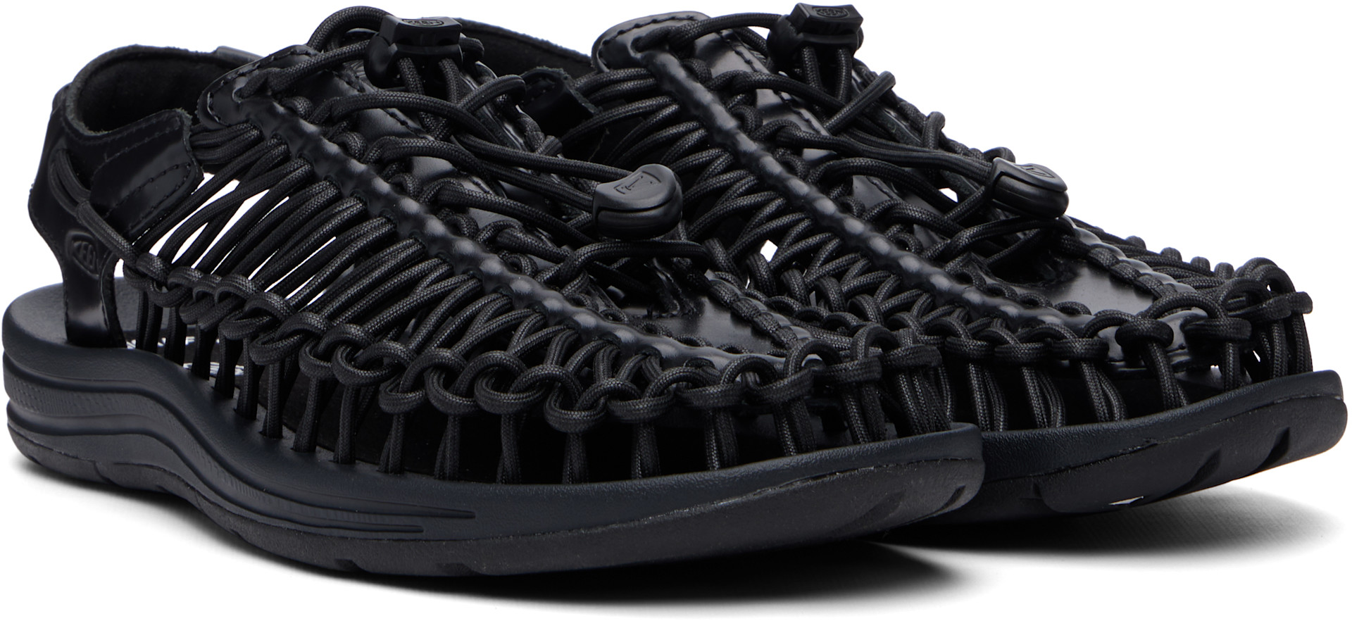 KEEN: ブラック UNEEK レザー サンダル | SSENSE 日本
