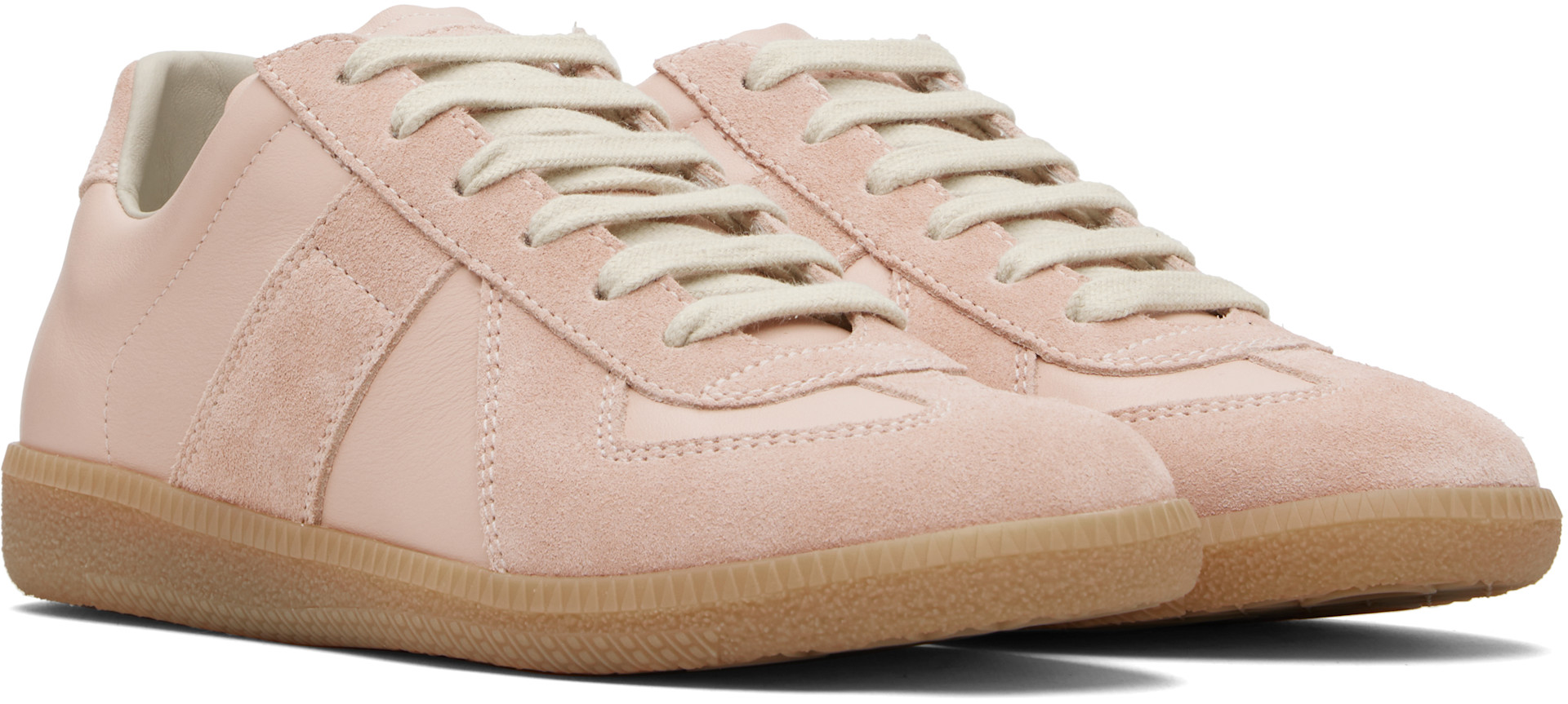 Maison Margiela: Pink Replica Sneakers | SSENSE