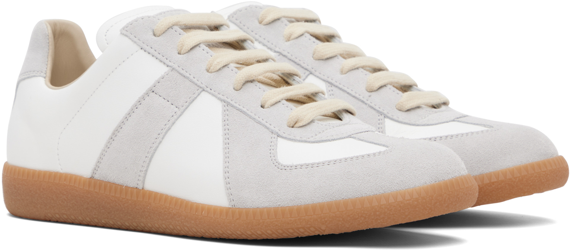 Maison Margiela - Baskets Replica blanc et gris