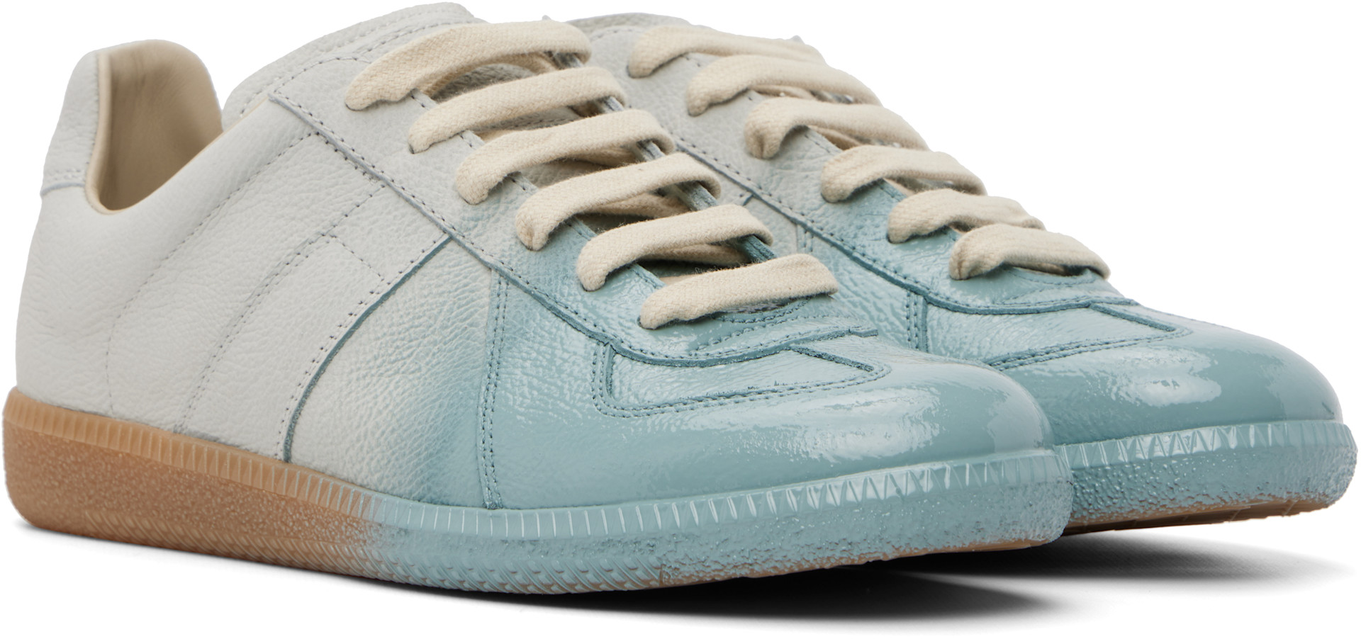 Maison Margiela - Baskets Replica gris et bleu