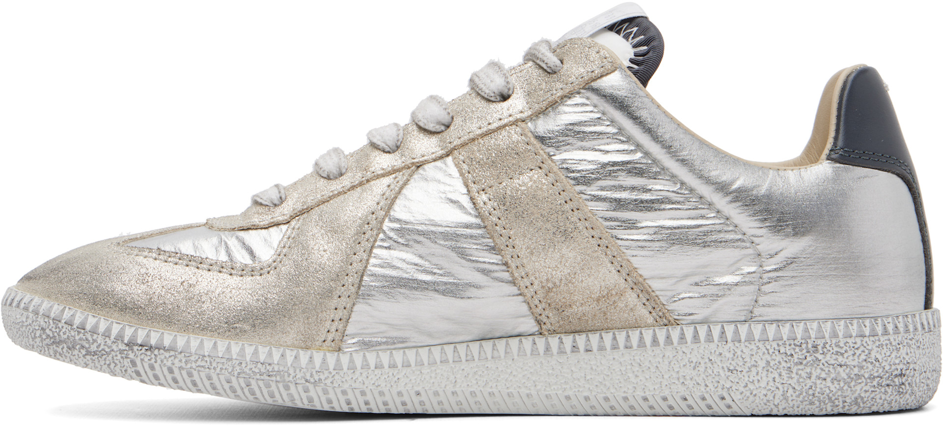 Maison Margiela: シルバー Replica イリディセント スニーカー
