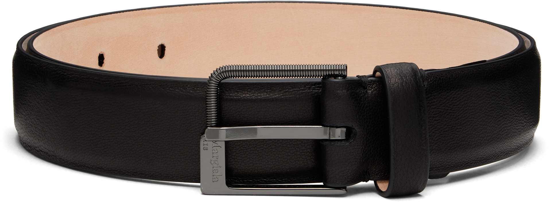 Maison Margiela: Black 30 MM Belt | SSENSE