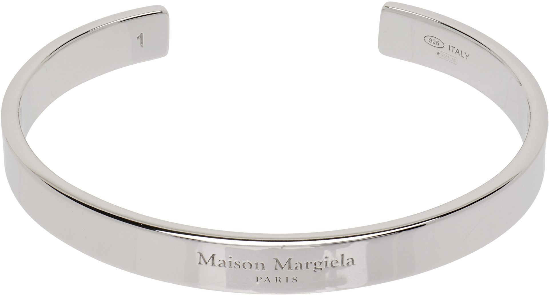 Maison Margiela: Logo Reference Cuff Bracelet | SSENSE