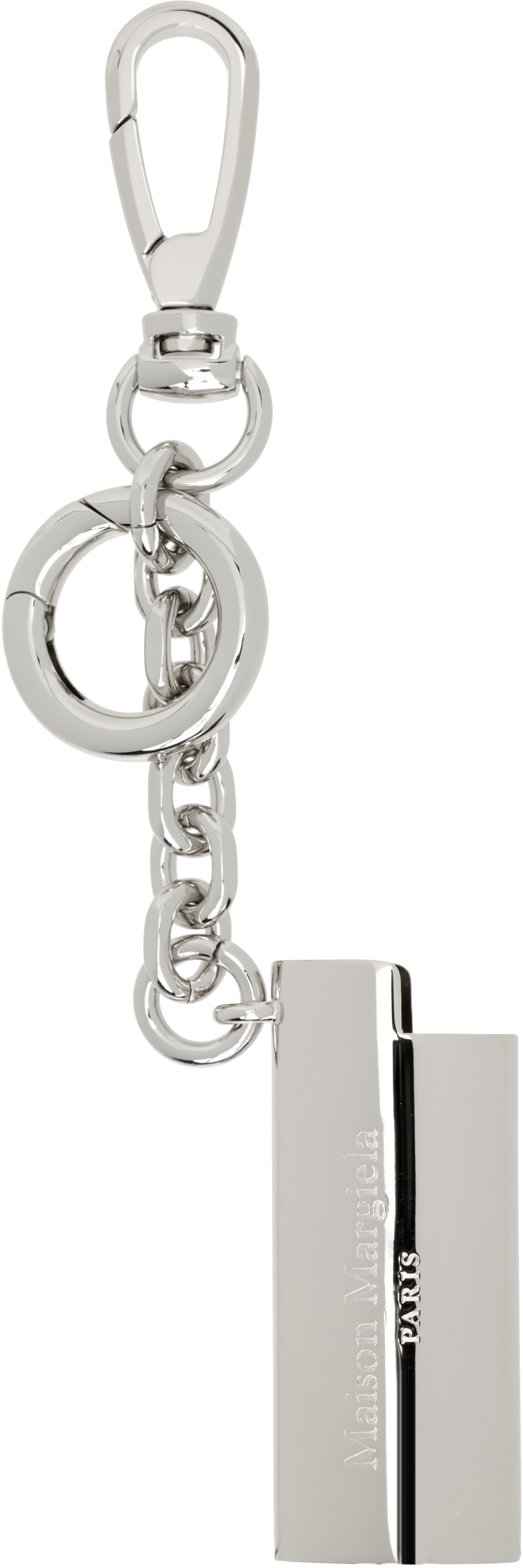 Maison Margiela: Metal Lighter Case Charm Keychain | SSENSE Maison Margiela: Metal Lighter Case Charm Keychain | SSENSE