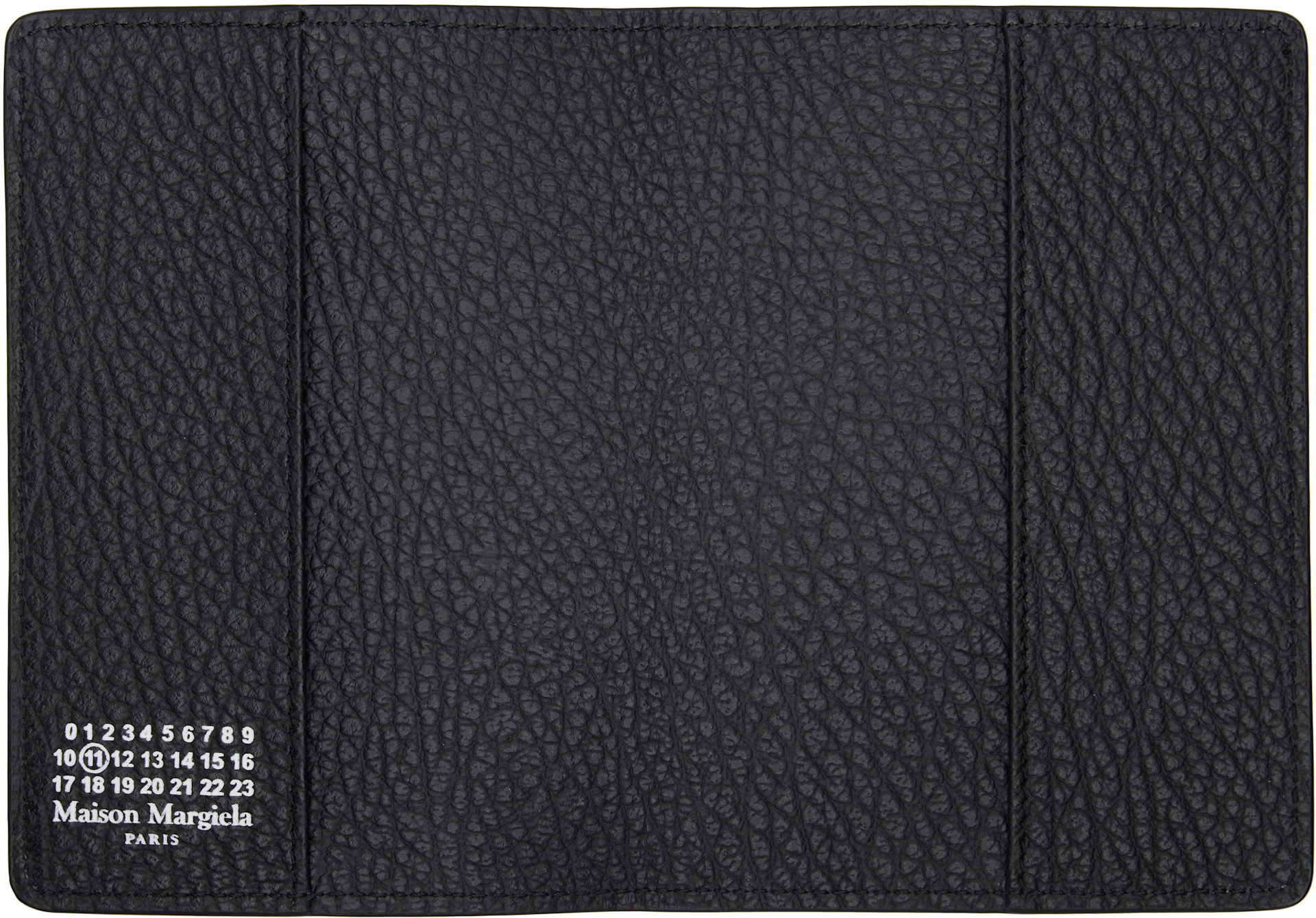 Maison Margiela: ブラック Four Stitches パスポートケース | SSENSE 日本