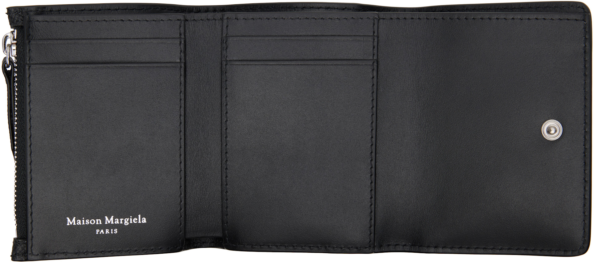 Maison Margiela: Black Four Stitches Wallet | SSENSE