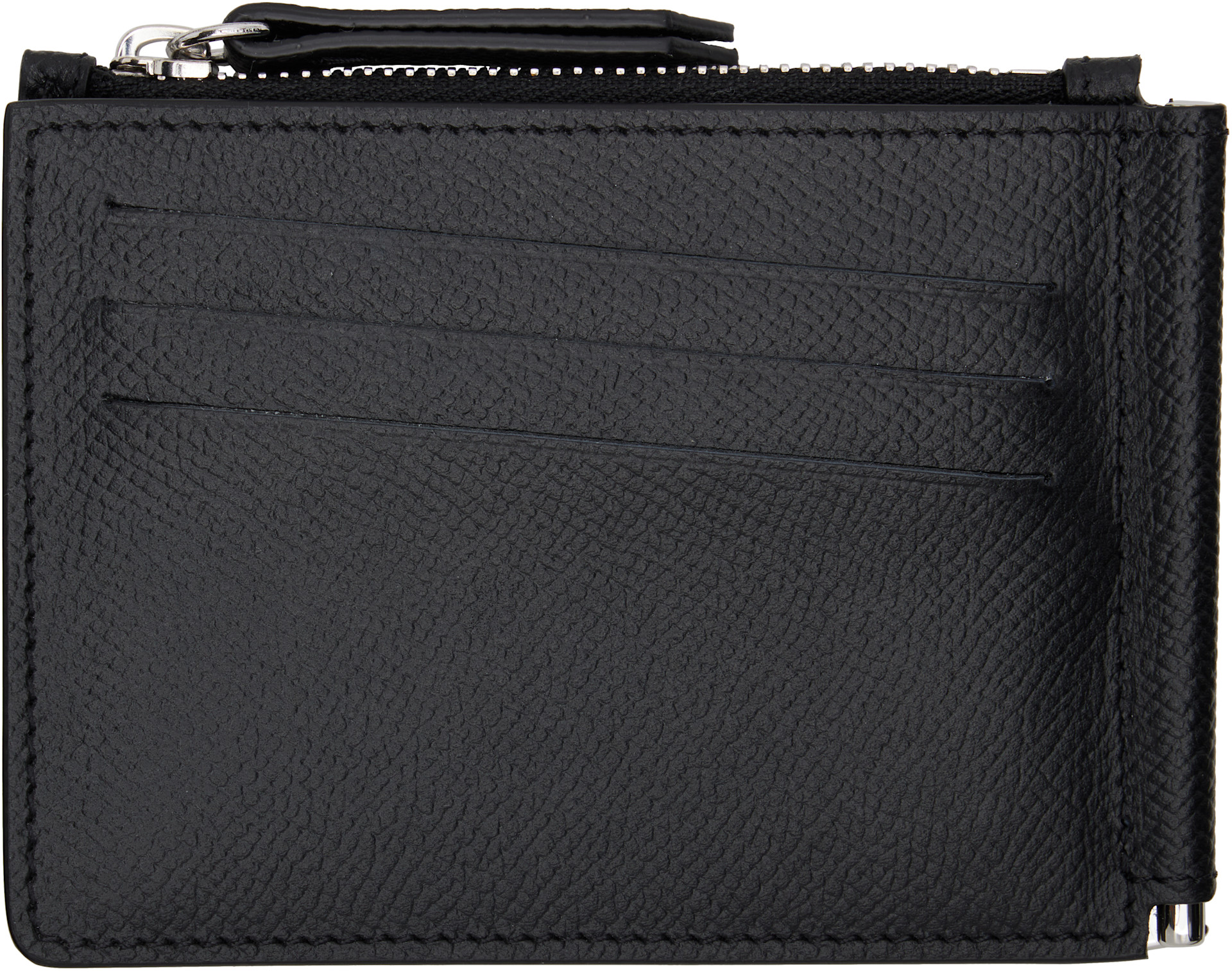 Maison Margiela: Black Money Clip Wallet | SSENSE United Kingdom