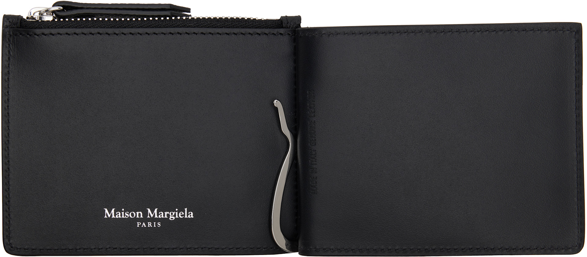 Maison Margiela: Black Money Clip Wallet | SSENSE United Kingdom