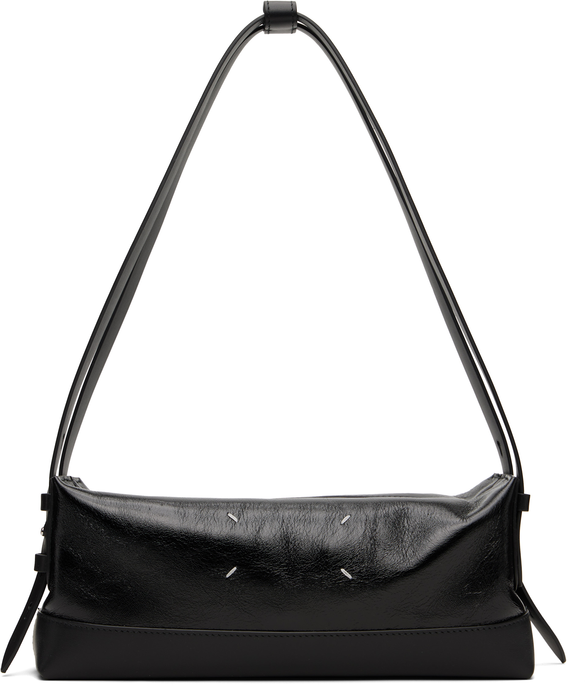 Maison Margiela ブラックショルダーバッグ Maison Margiela: ブラック Belt ショルダーバッグ | SSENSE 日本