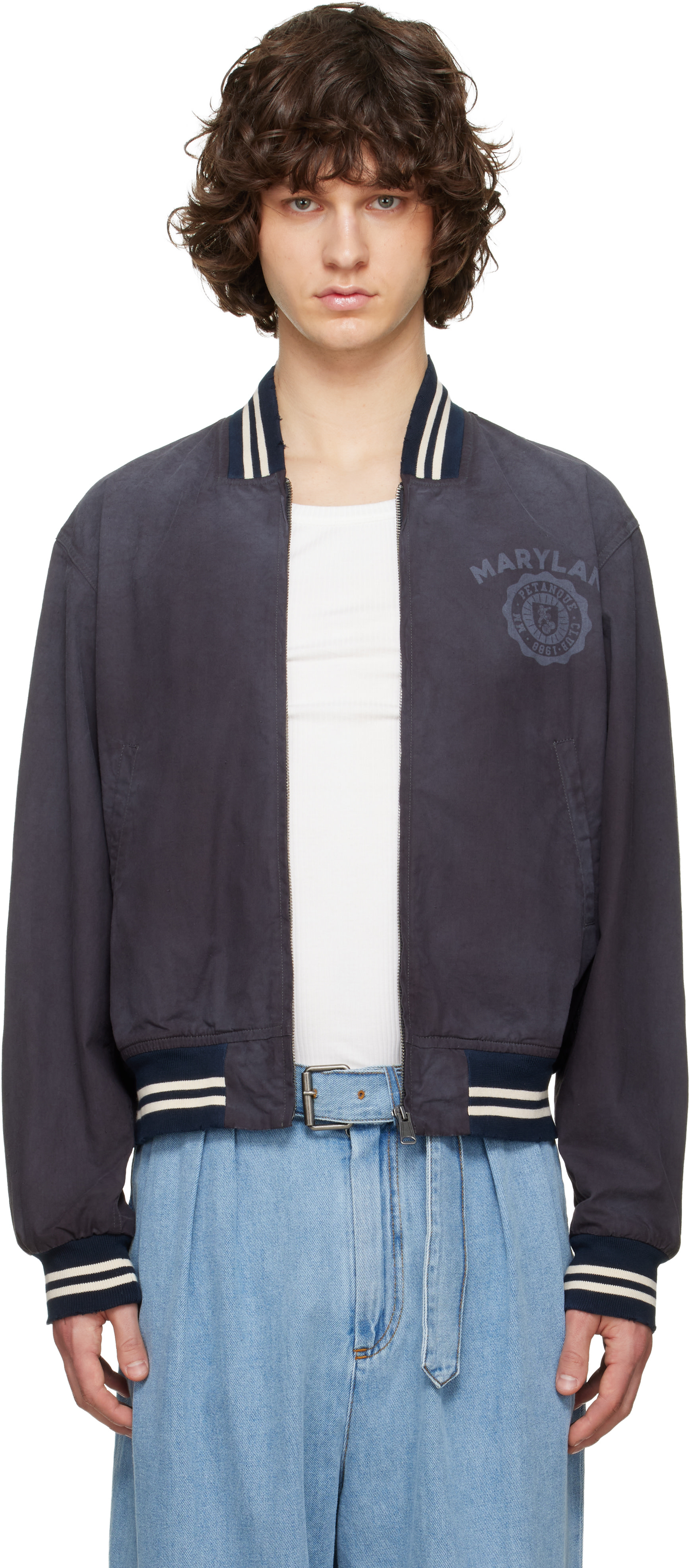 Maison Margiela - ブラック Varsity Caban ジャケット