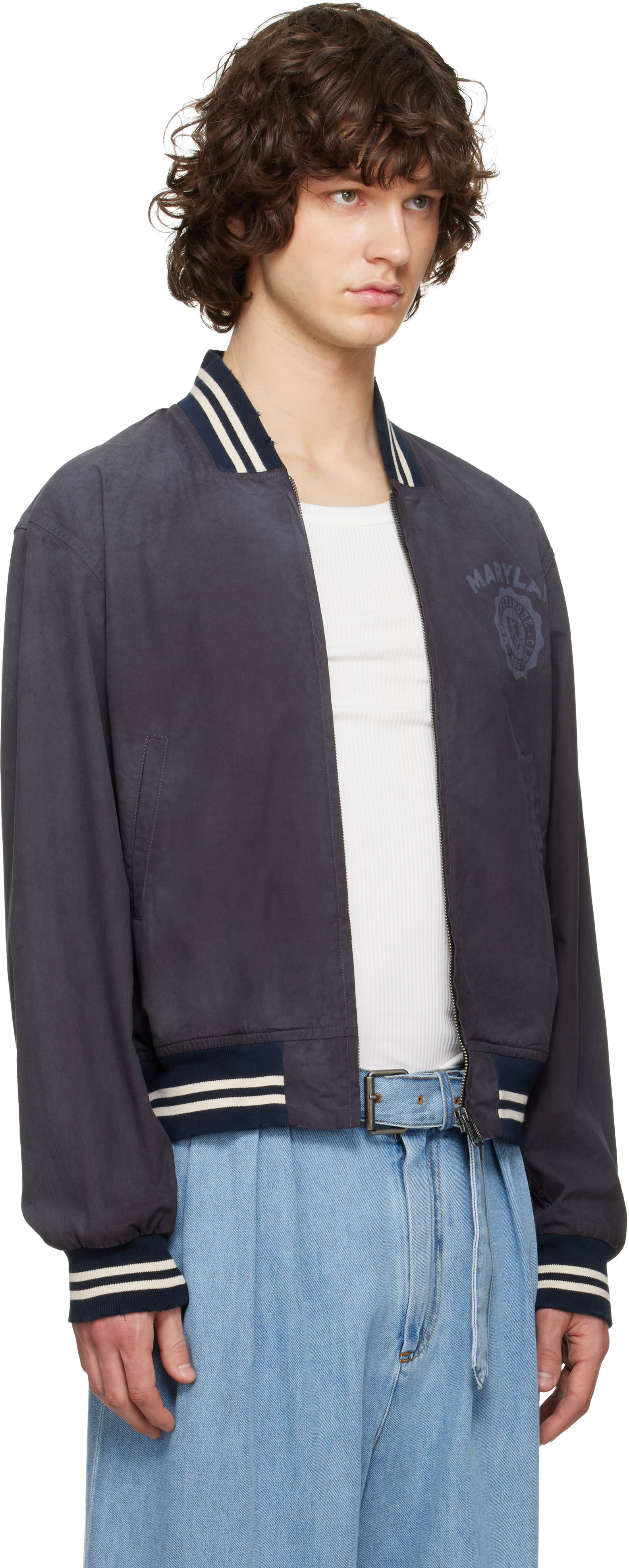 Maison Margiela - ブラック Varsity Caban ジャケット