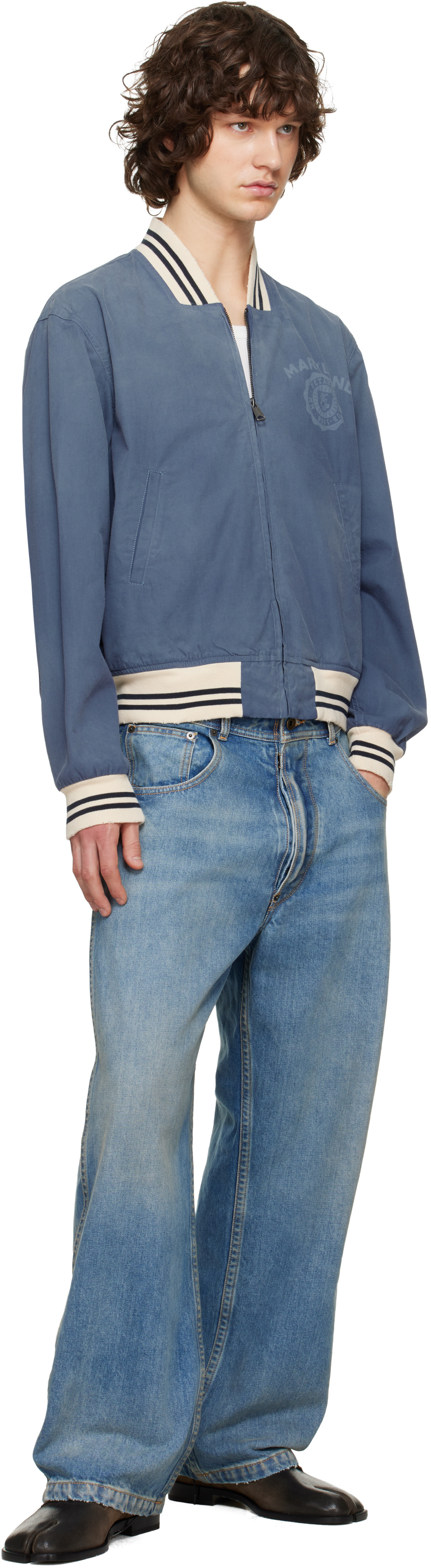 Maison Margiela - ブルー Varsity Caban ジャケット