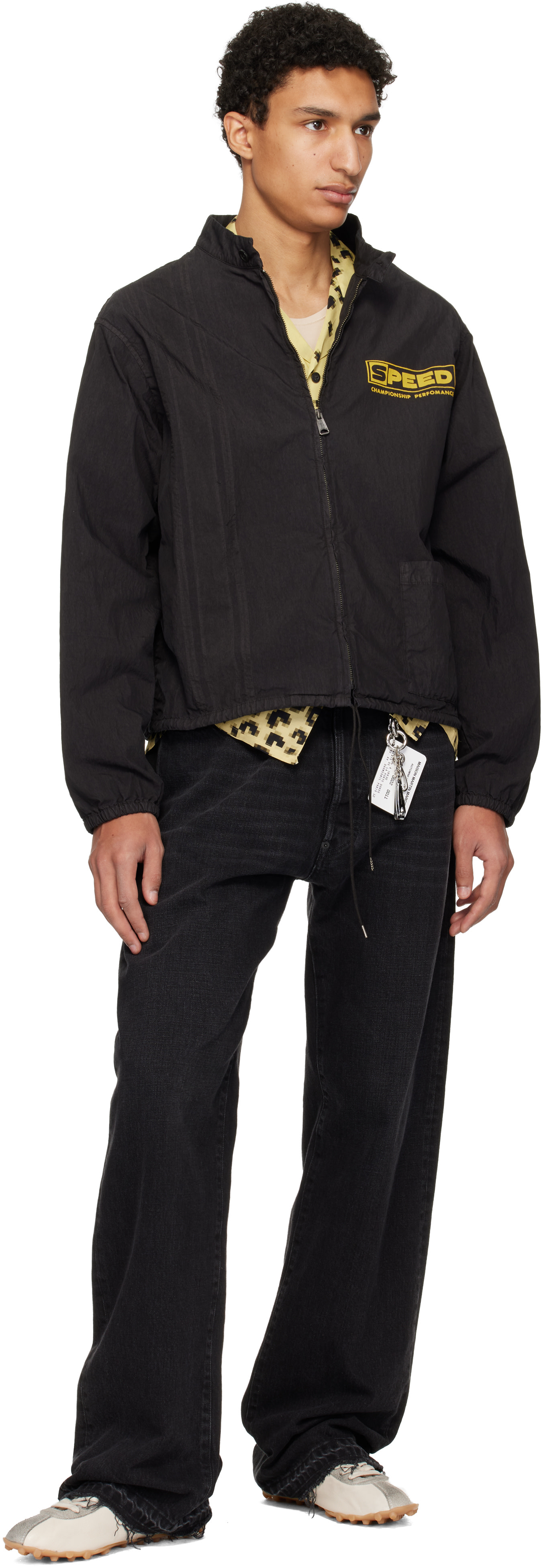 Maison Margiela: Black Vintage-Style Sportswear Jacket | SSENSE