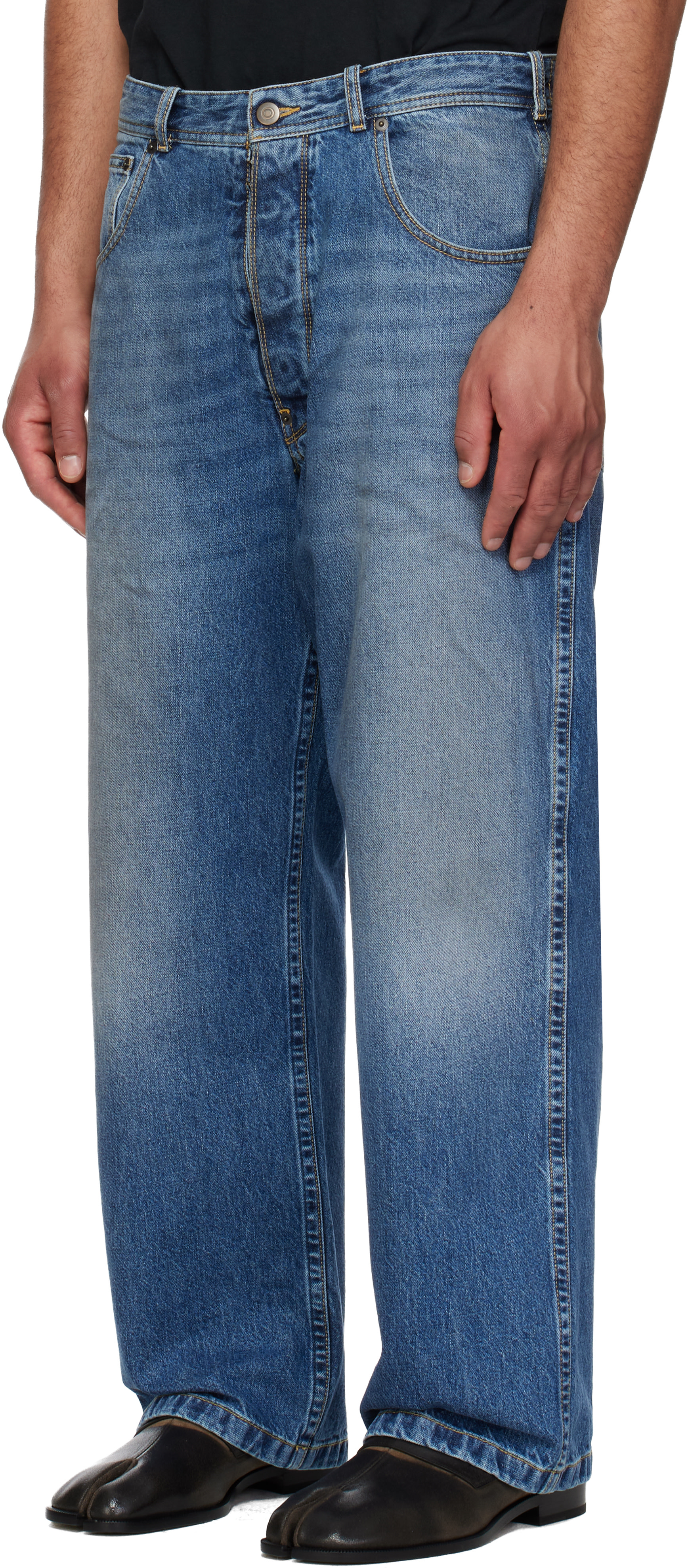 Maison Margiela: Blue Faded Jeans | SSENSE