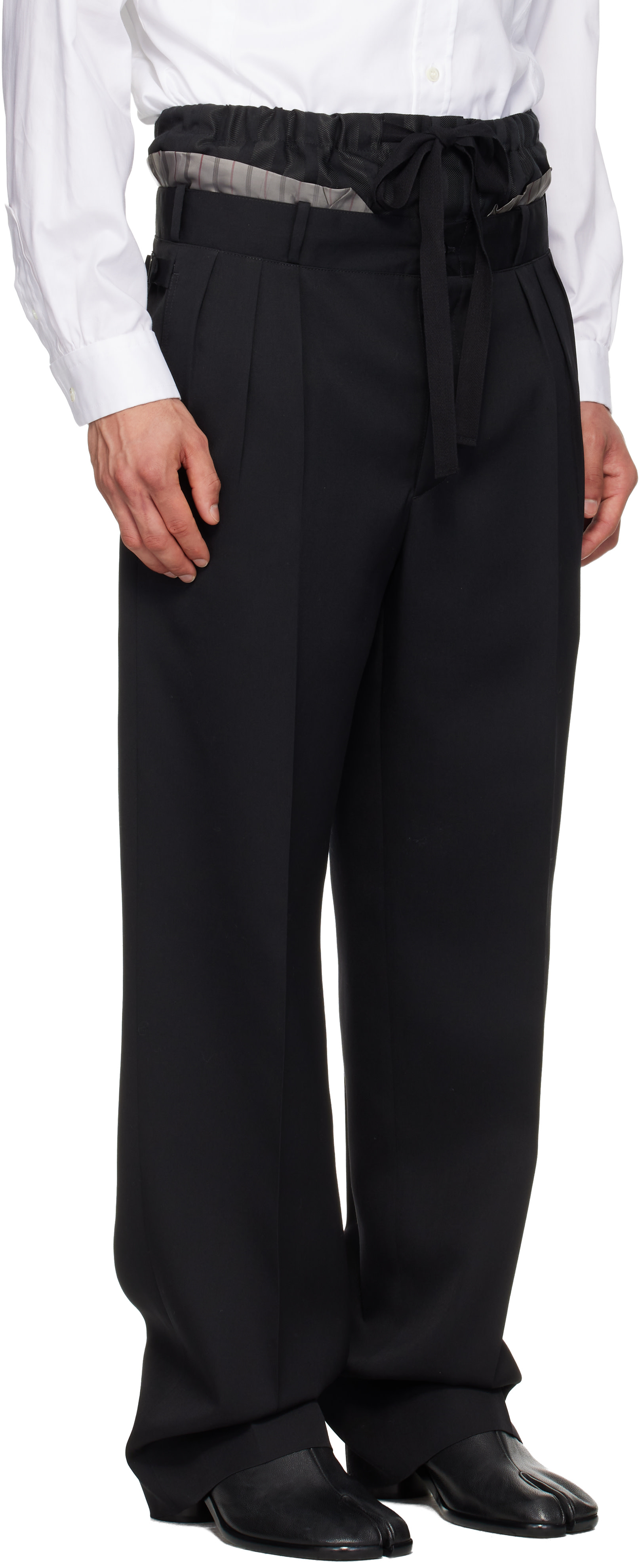 Maison Margiela - Black 'Anonymity of the lining' Trousers