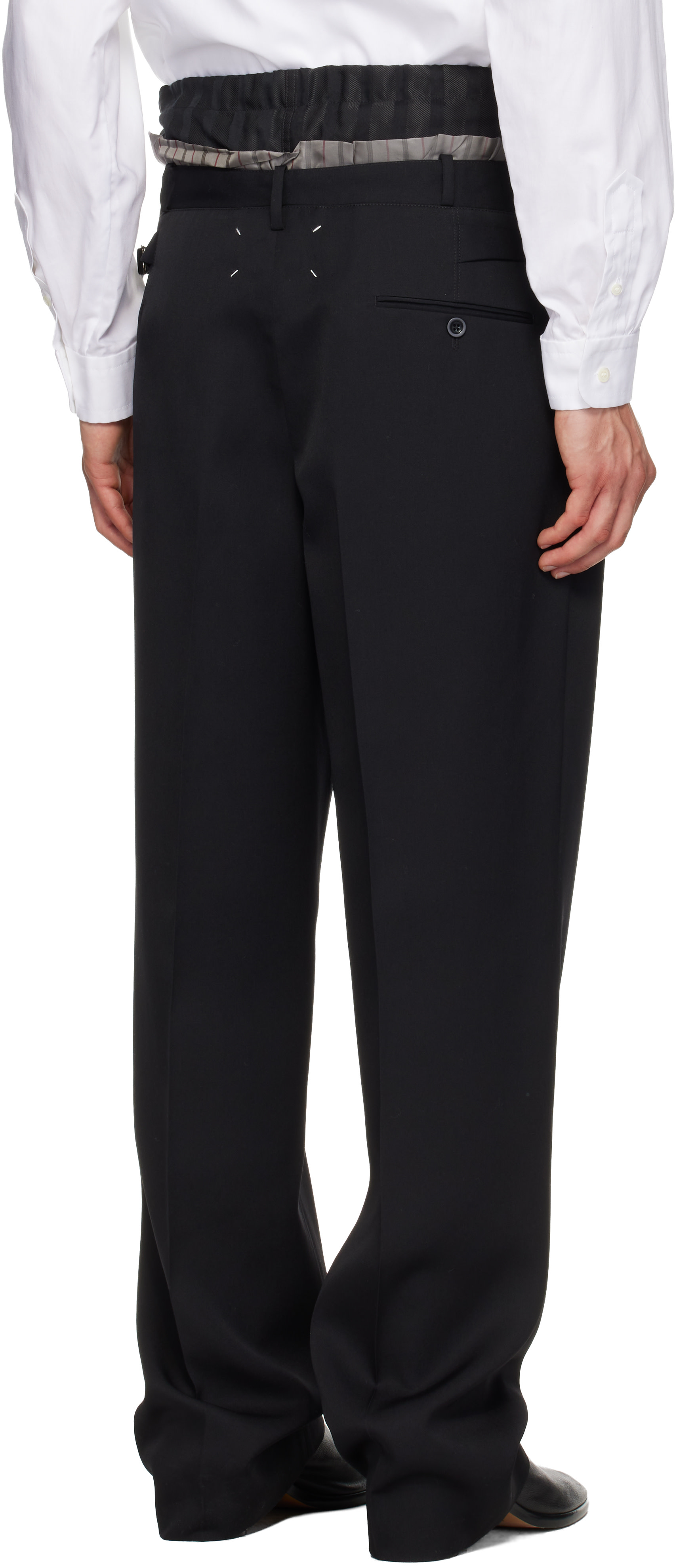 Maison Margiela - Black 'Anonymity of the lining' Trousers