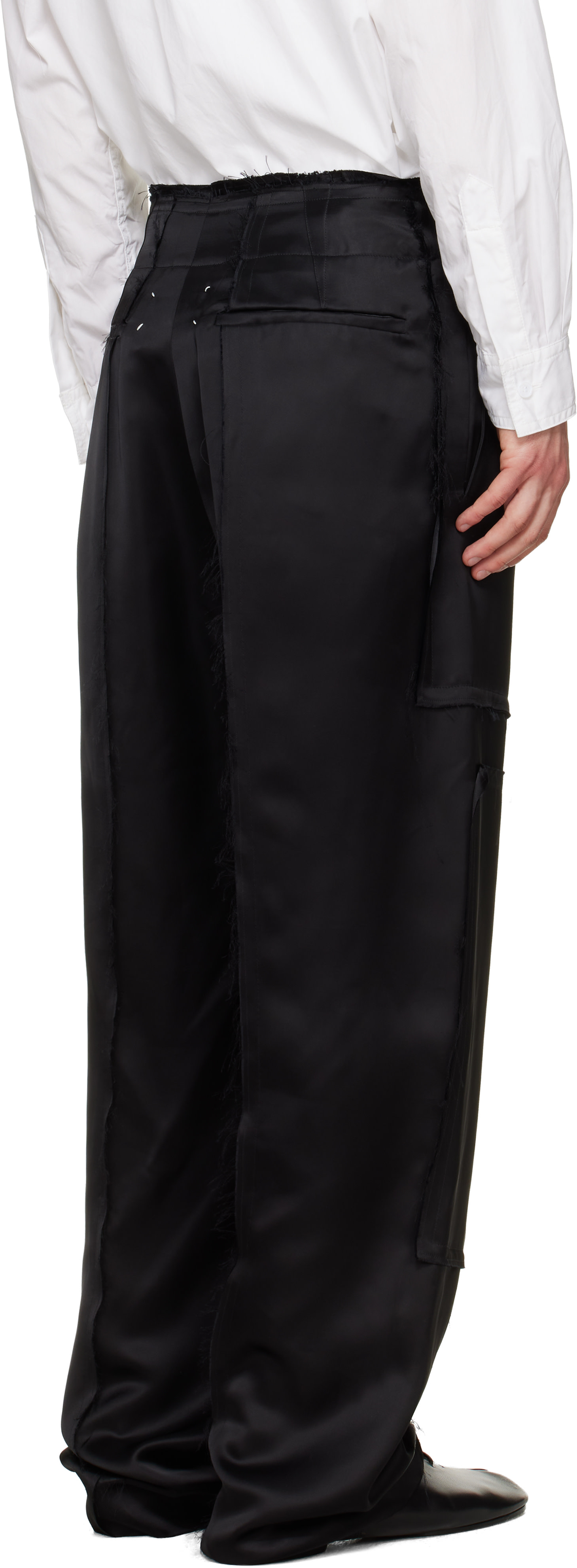 Maison Margiela: Black Raw Edge Trousers | SSENSE Canada