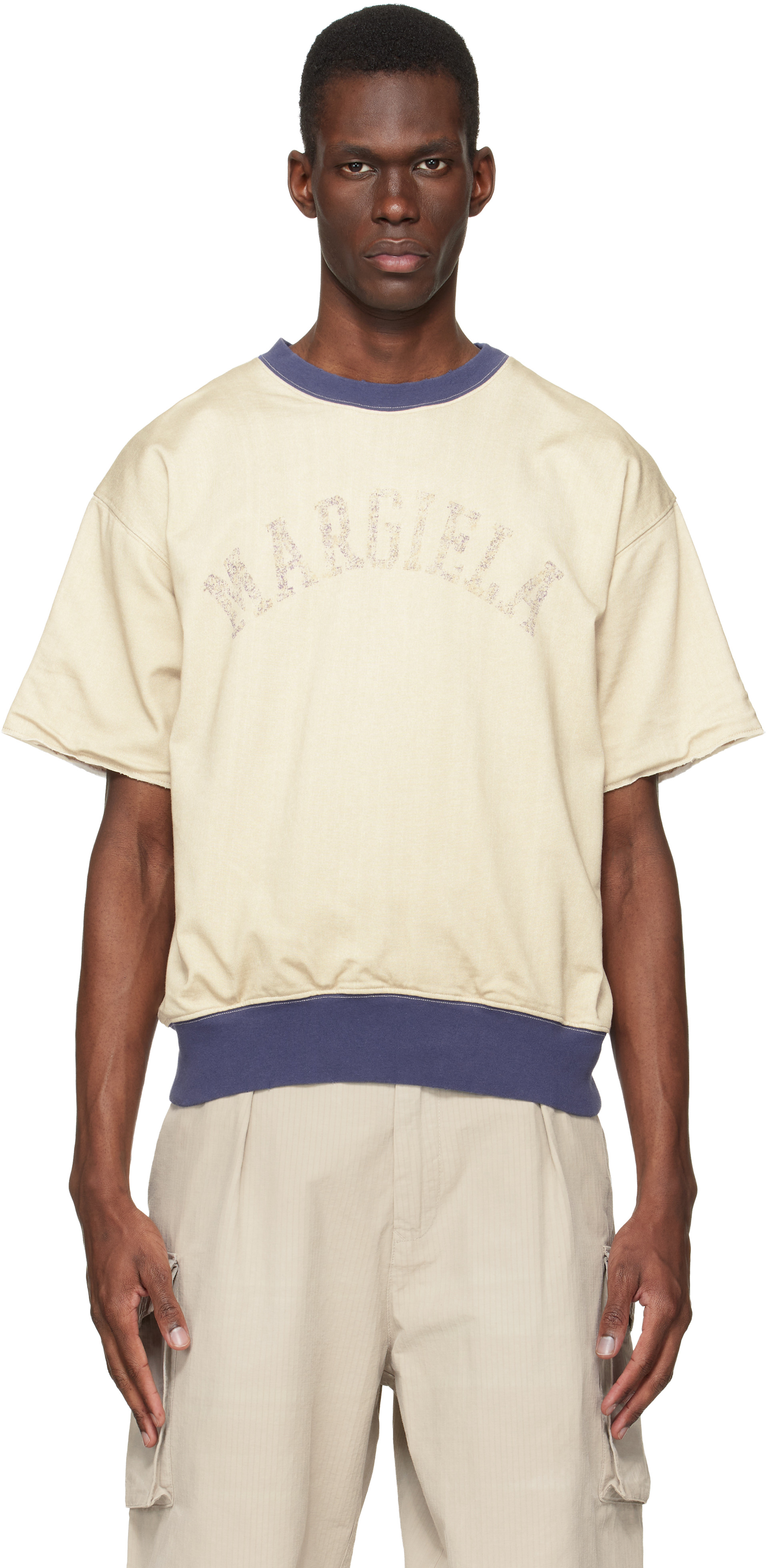 Maison Margiela - Off-White Cotton Varsity T-shirt