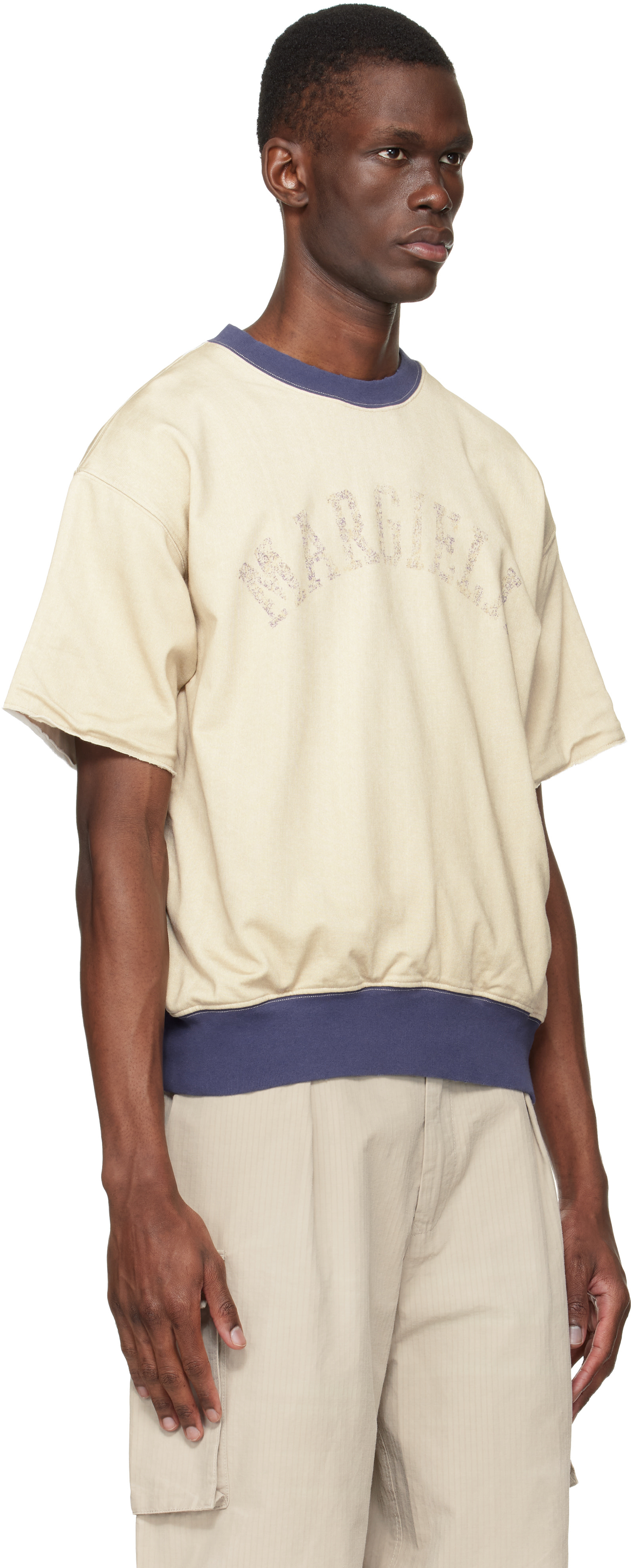 Maison Margiela - Off-White Cotton Varsity T-shirt