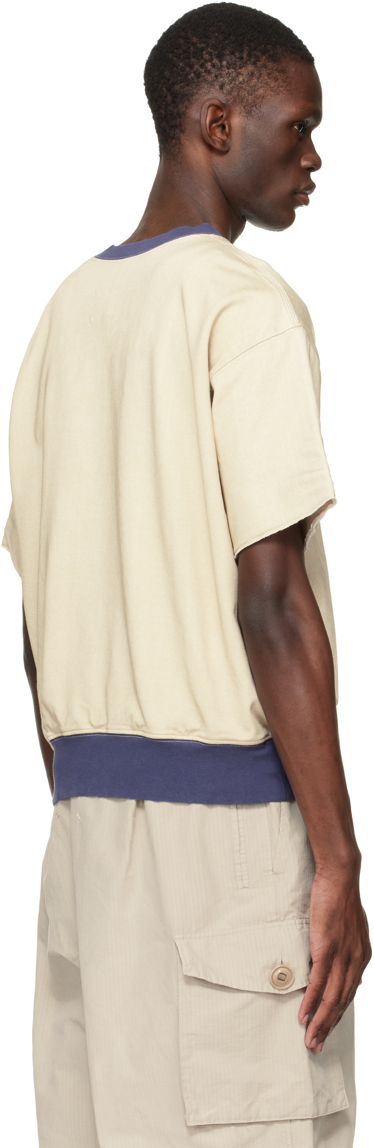 Maison Margiela - Off-White Cotton Varsity T-shirt