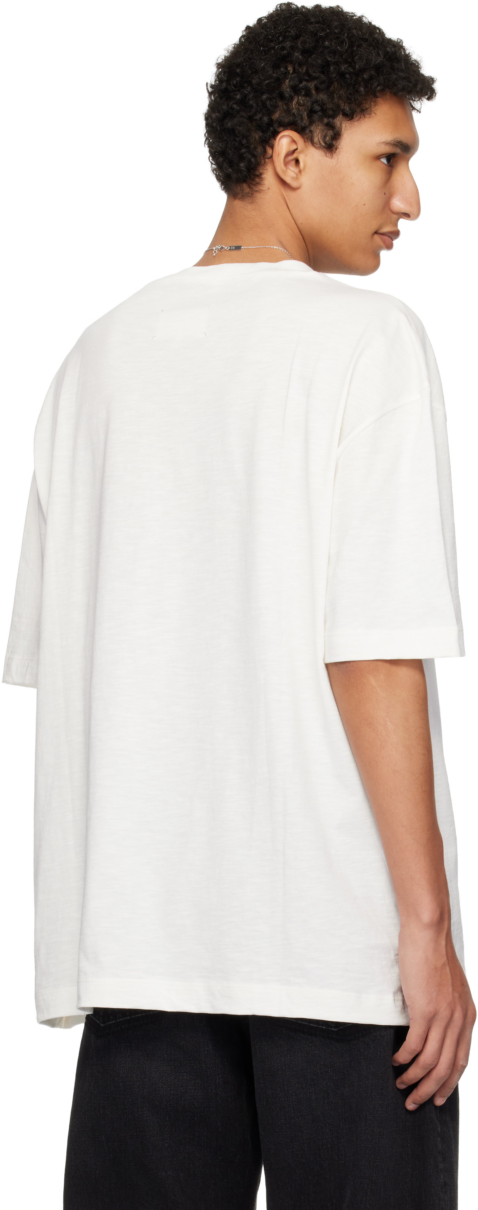 Maison Margiela - Off-White Embroidered Logo T-shirt