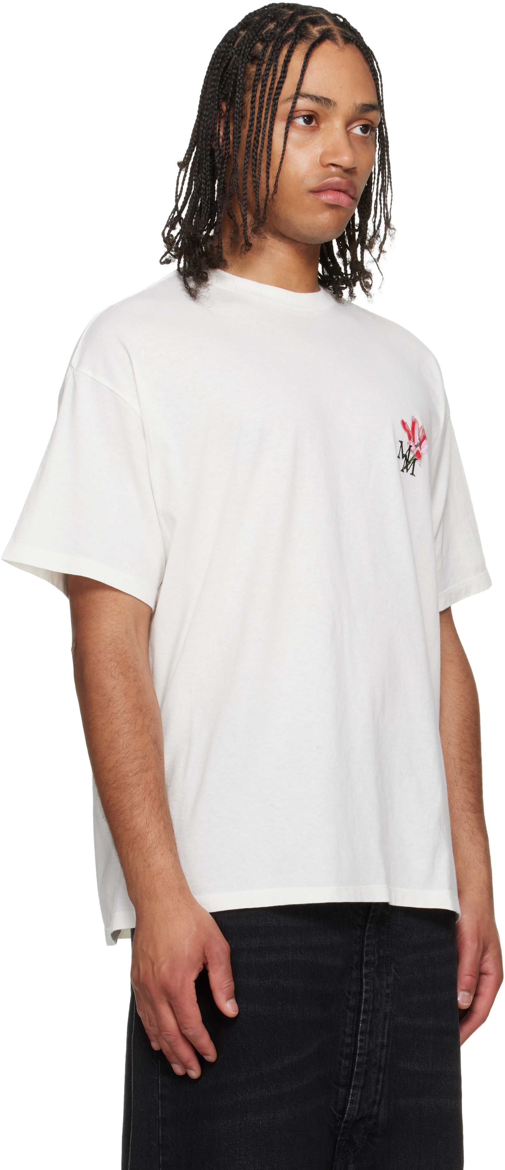 Maison Margiela: Off-White Floral Logo T-shirt | SSENSE Canada