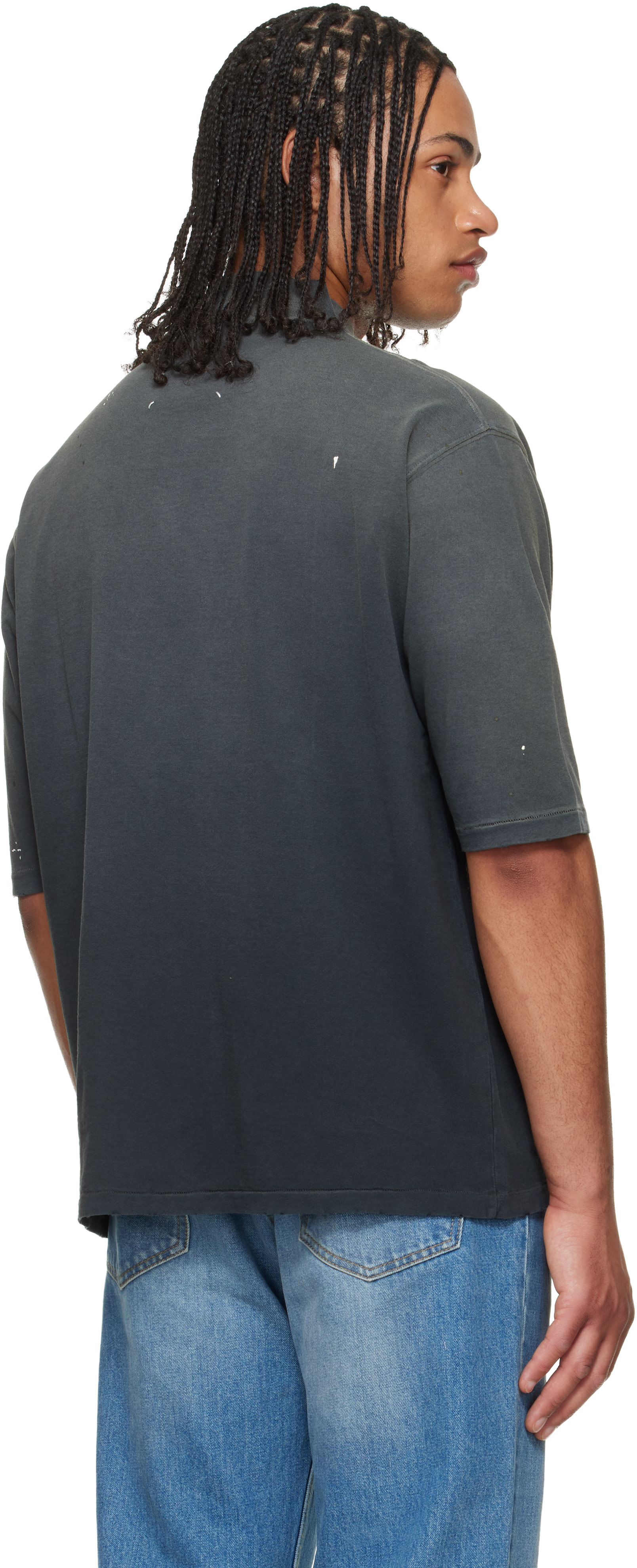 Maison Margiela: Black Faded Paint Splatter T-shirt | SSENSE