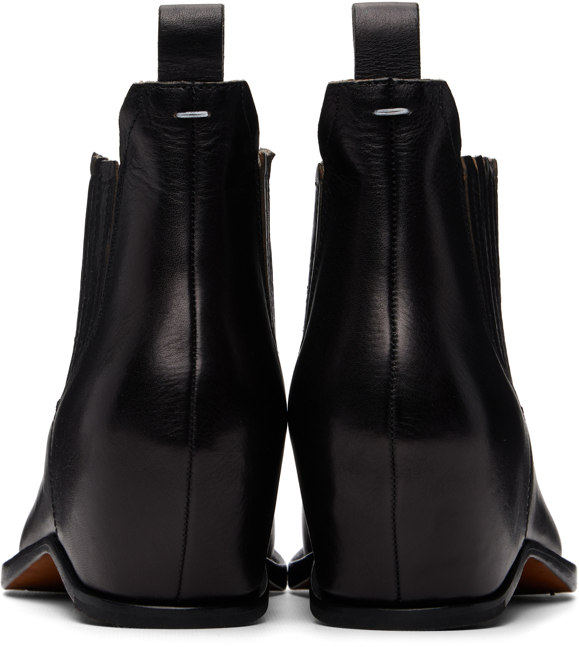 Margiela チェルシーブーツ 37 Maison Margiela: ブラック Heel-less Western チェルシーブーツ