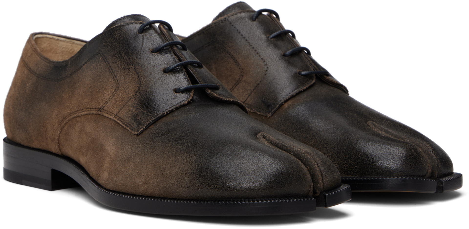 Maison Margiela - Brown Tabi Lace-Ups Derbys