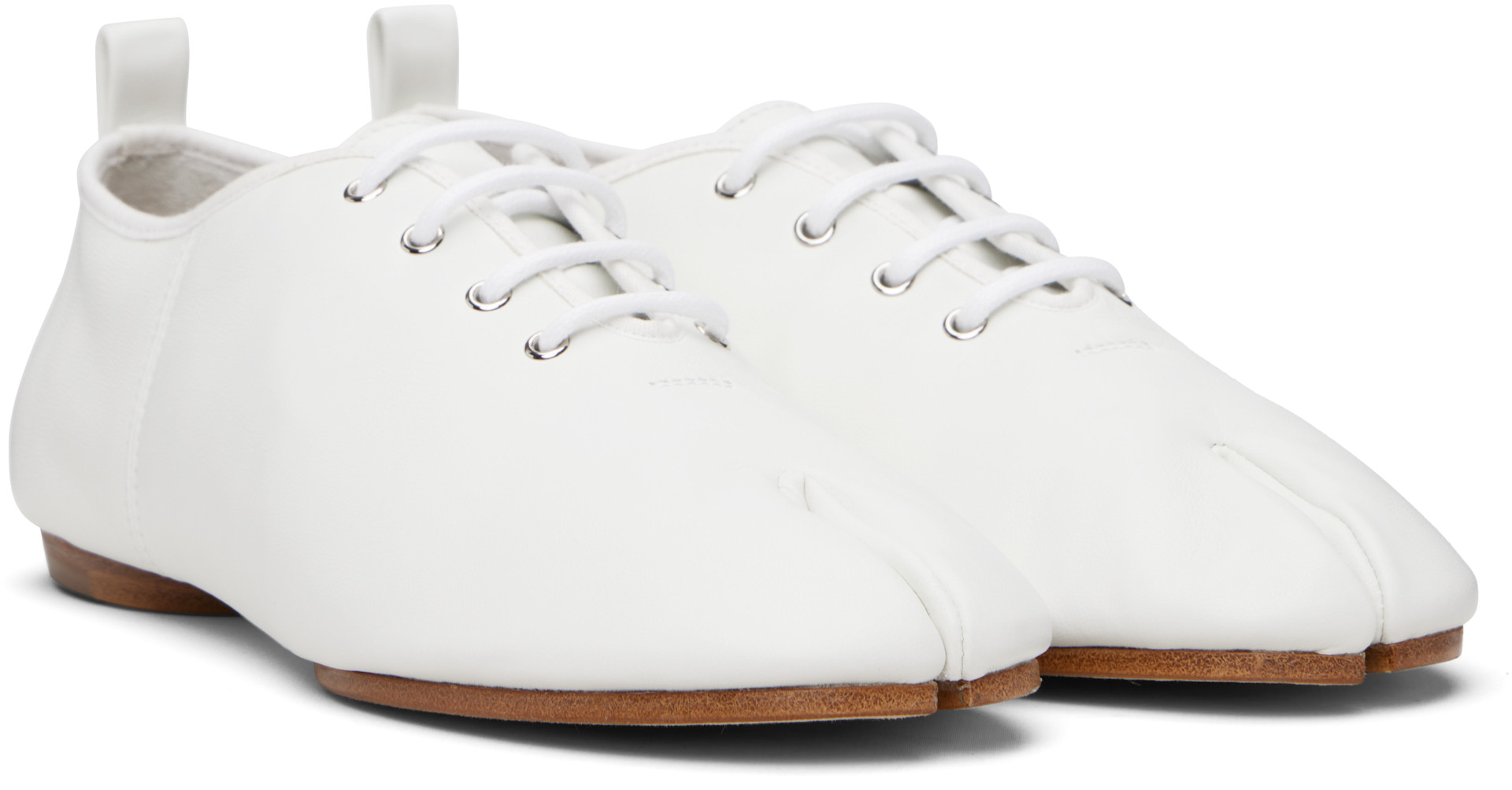 Maison Margiela - White Tabi Jazz Lace-up Derbys