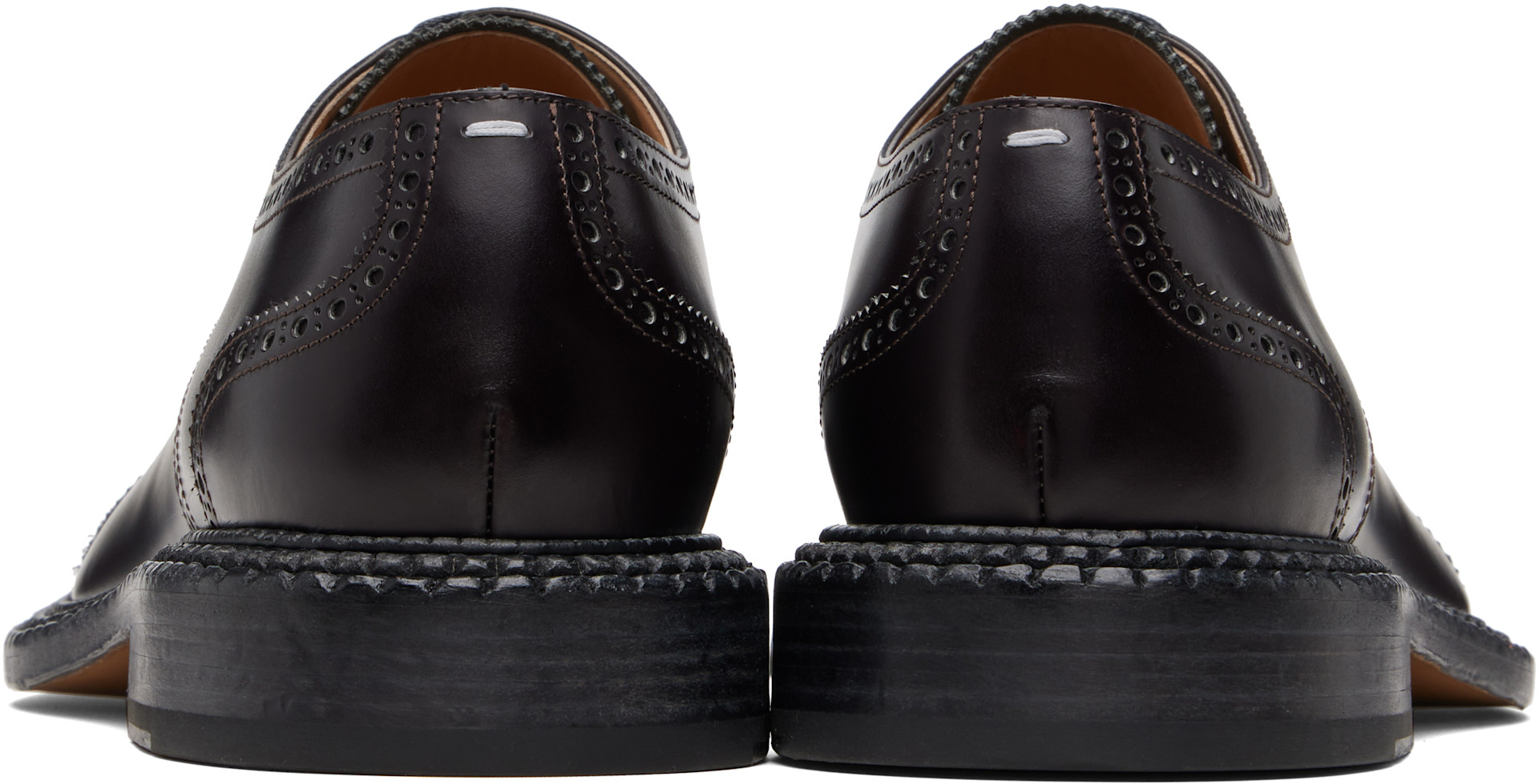 Maison Margiela: ブラウン Tabi City レースアップダービー | SSENSE 日本