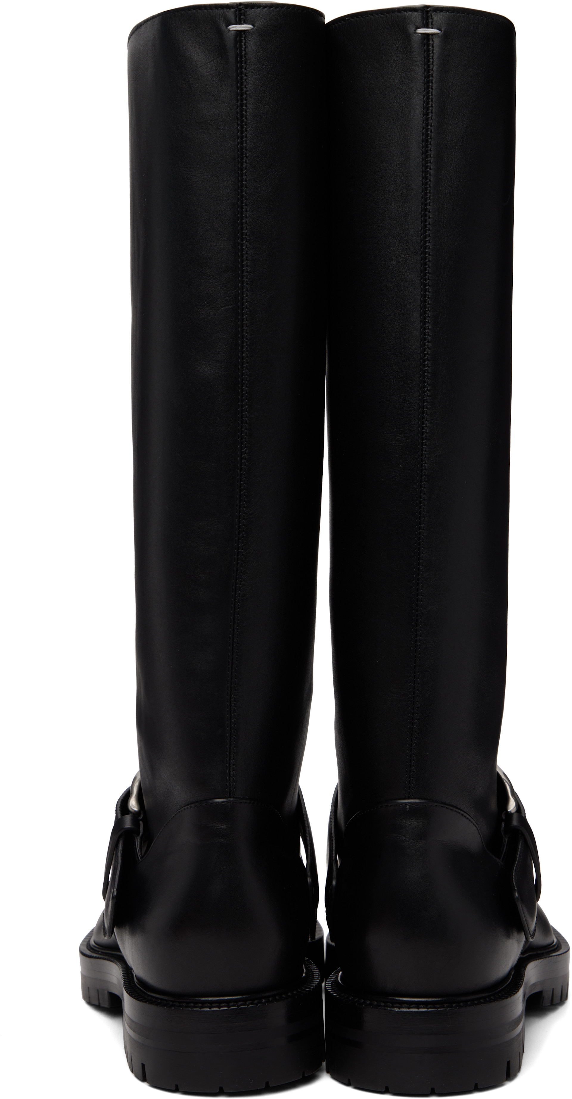 Maison Margiela: ブラック Tabi County ロングブーツ | SSENSE 日本
