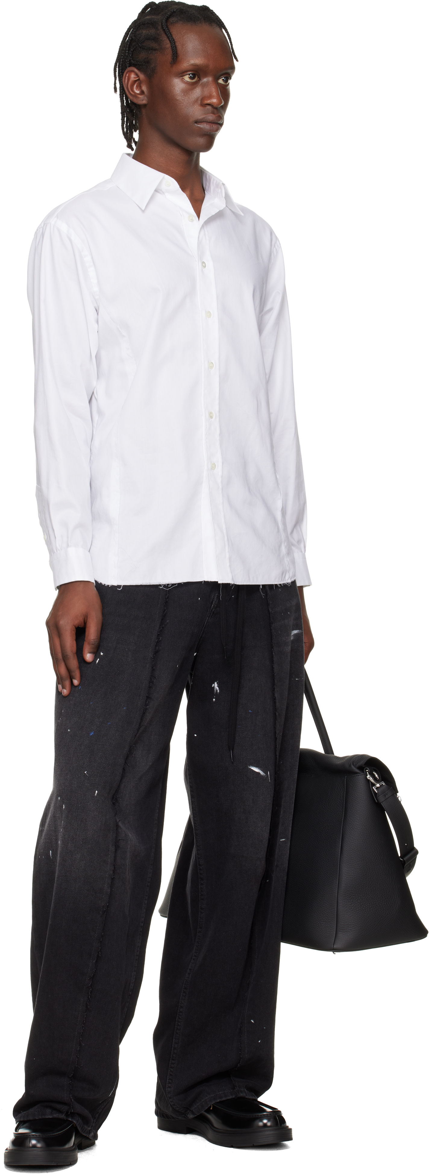 Maison Margiela: Black Décortiqué Loafers | SSENSE