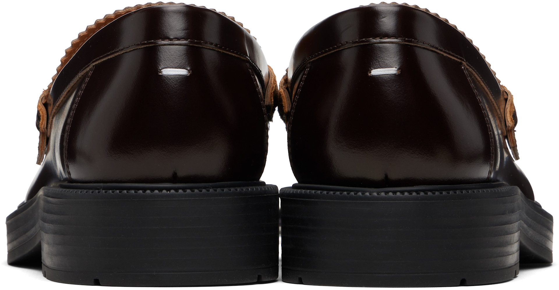 Maison Margiela: Brown Décortiqué Loafers | SSENSE