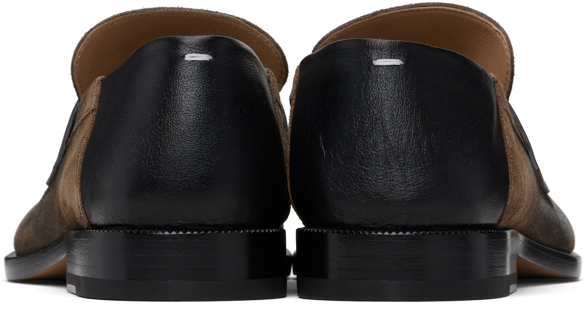 Maison Margiela: ブラック＆ブラウン Tabi City ローファー | SSENSE 日本