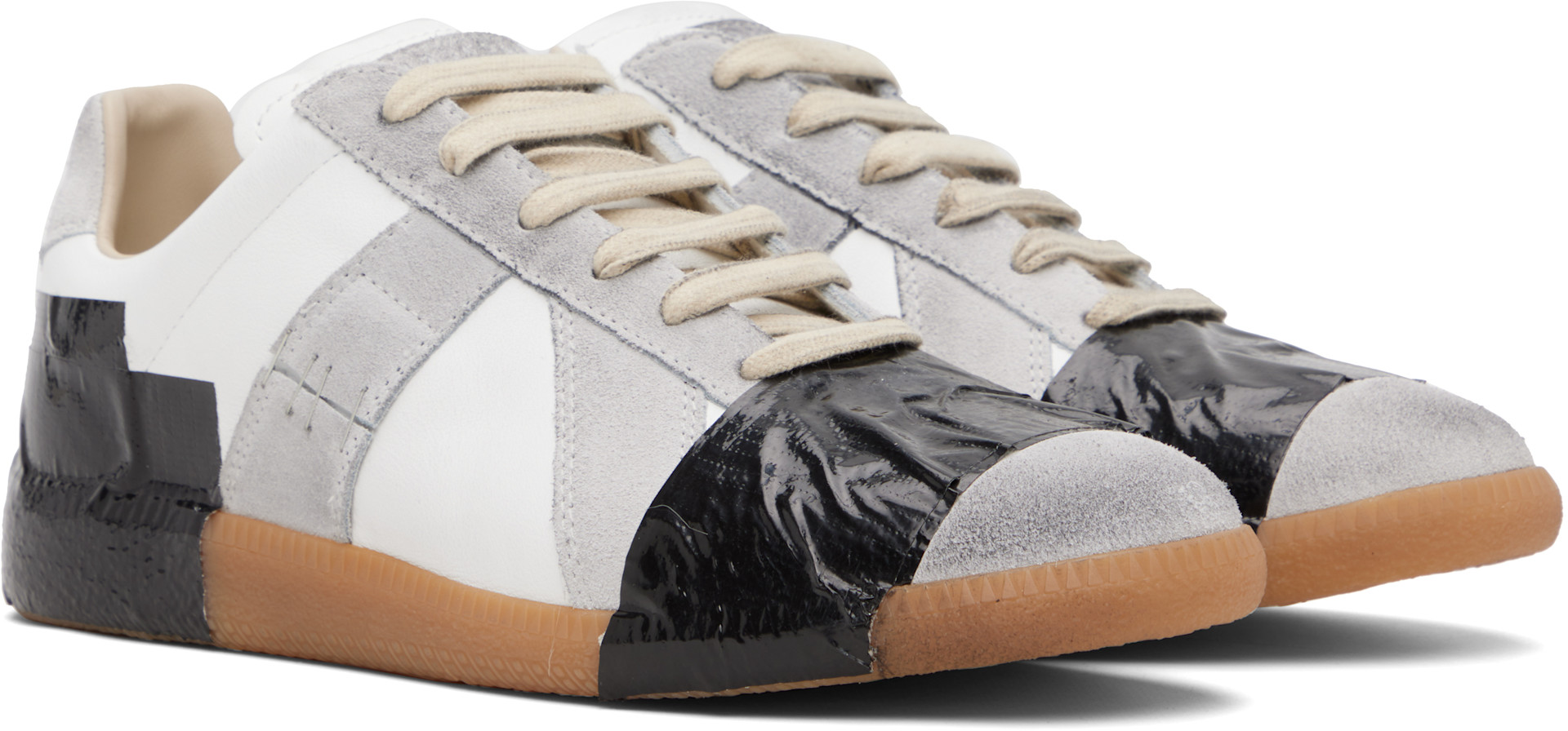 Maison Margiela - Baskets Replica blanc et gris