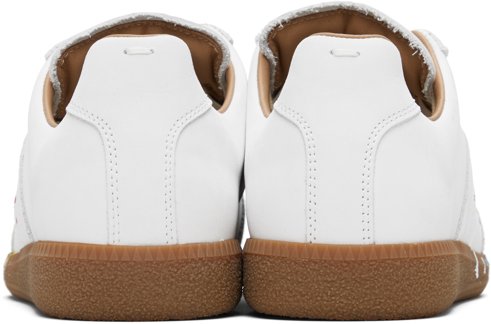 【良品】Maison Margiela Replica ホワイトペイント 36 Maison Margiela: White Paint Replica Sneakers | SSENSE