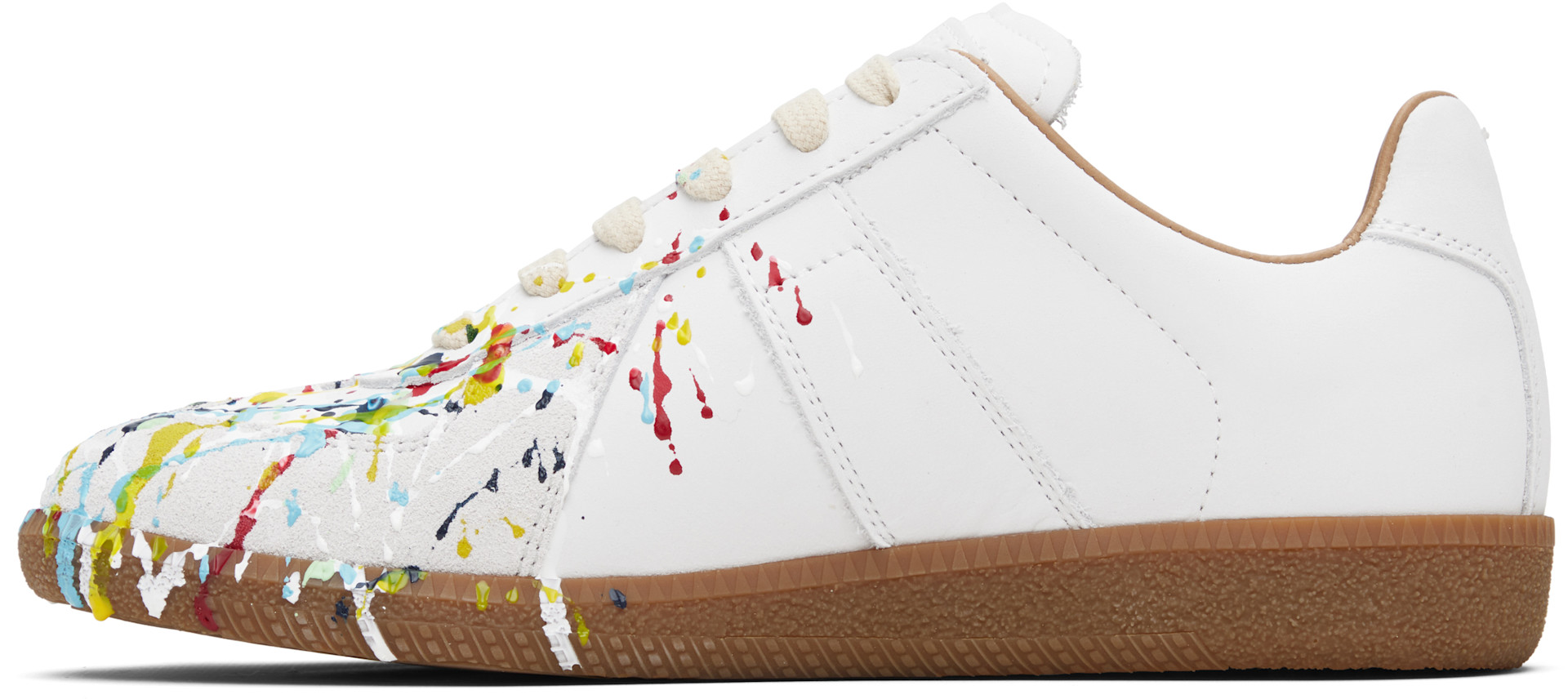 Maison Margiela - White Paint Replica Sneakers