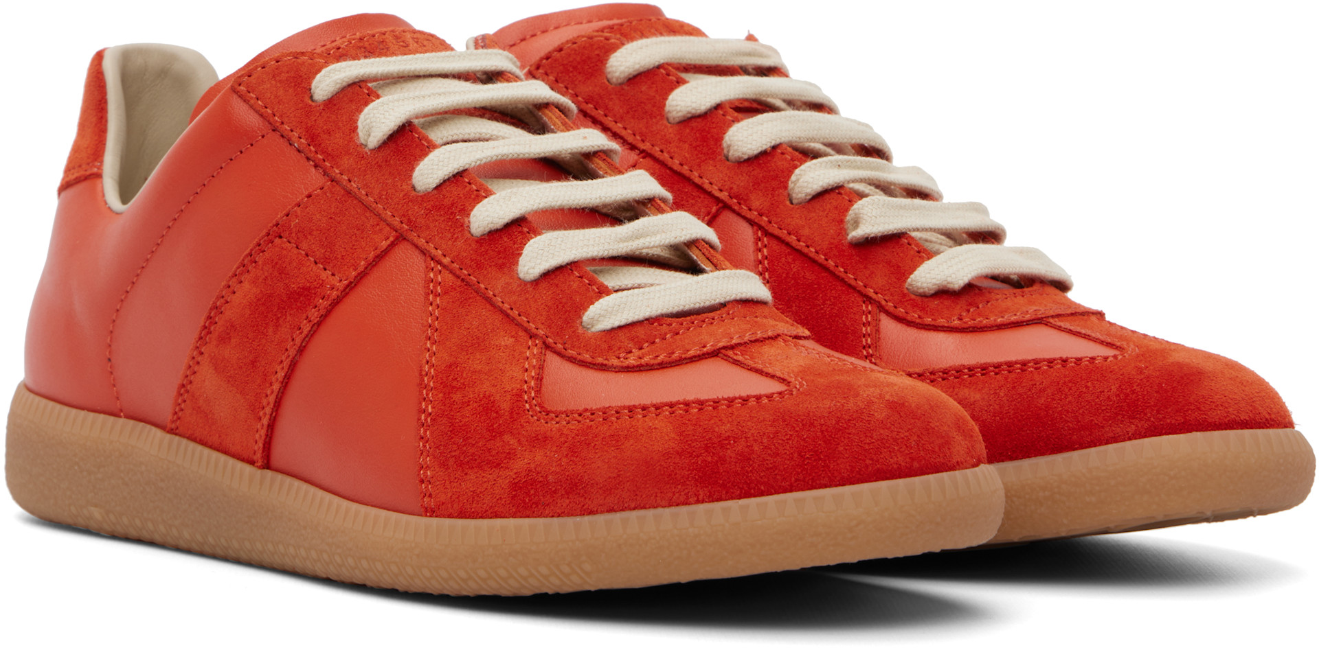 Maison Margiela: Orange Replica Sneakers | SSENSE