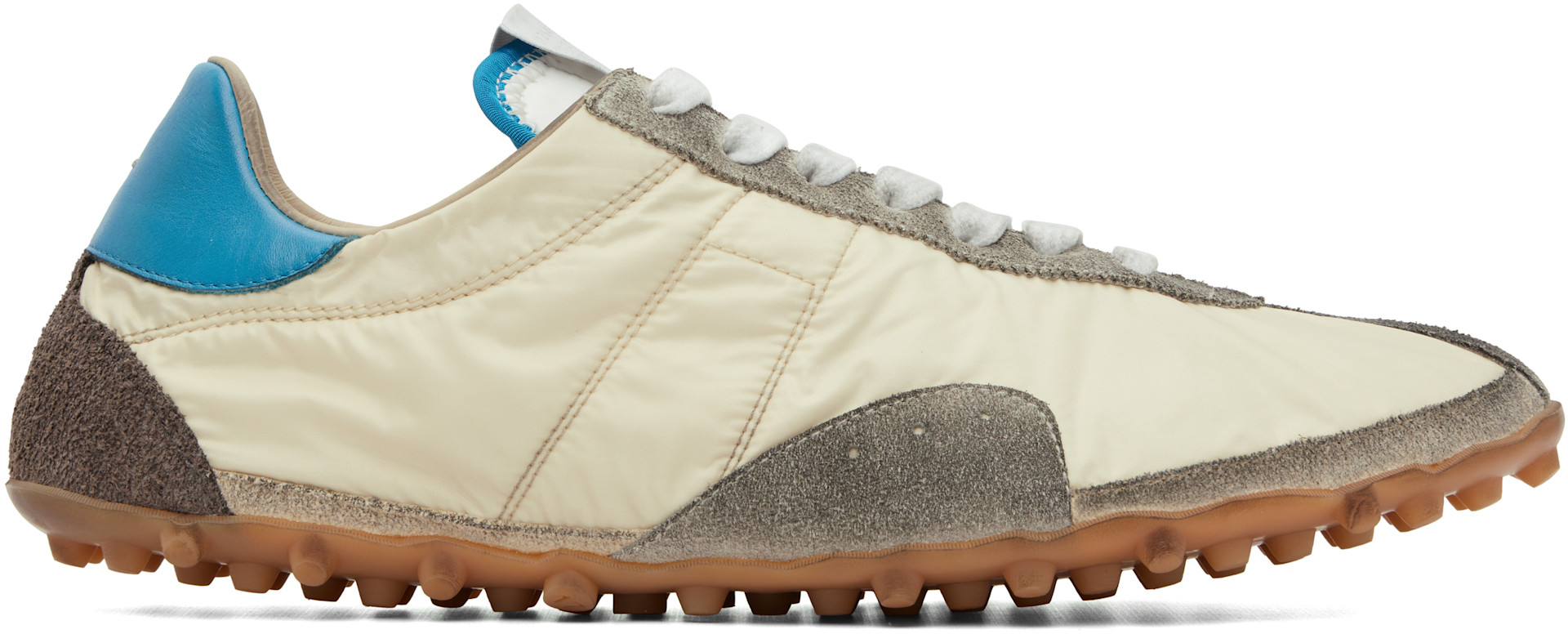 Maison Margiela - Baskets Sprinter blanc cassé et bleu