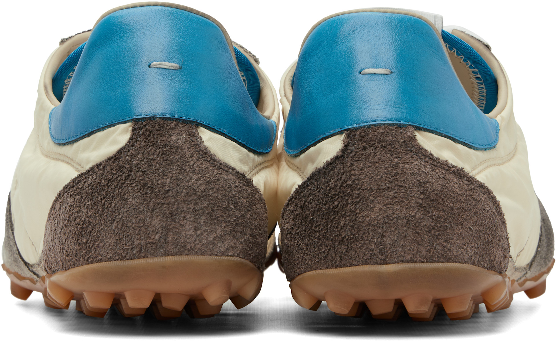 Maison Margiela - Baskets Sprinter blanc cassé et bleu