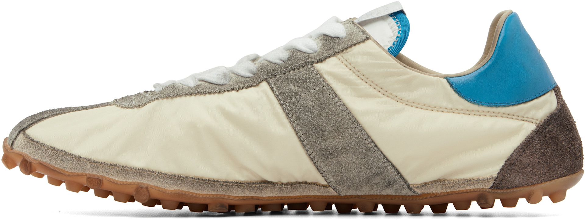 Maison Margiela - Baskets Sprinter blanc cassé et bleu