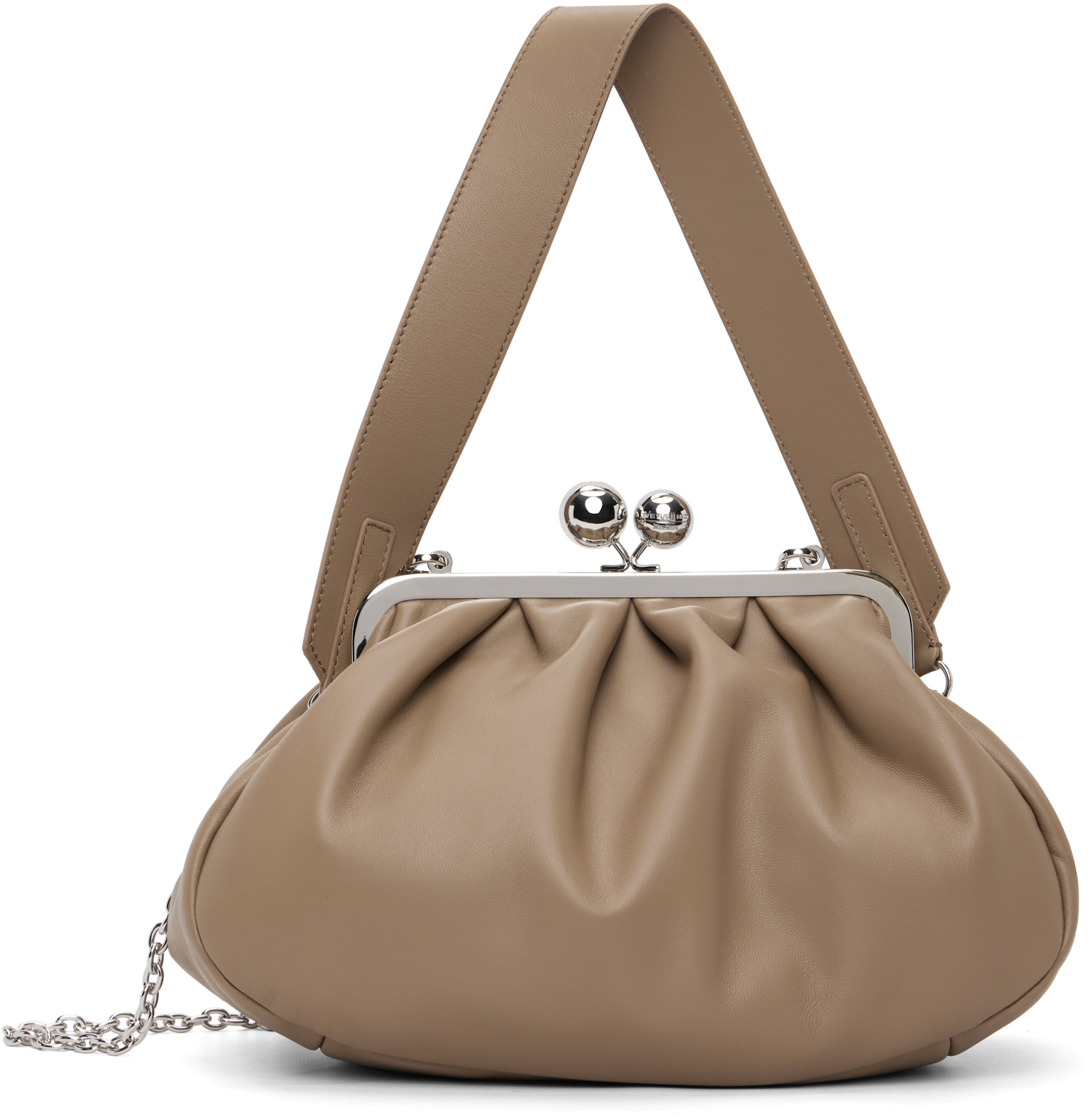 マリモ！ Weekend Max Mara: Taupe Cubico Bag | SSENSE