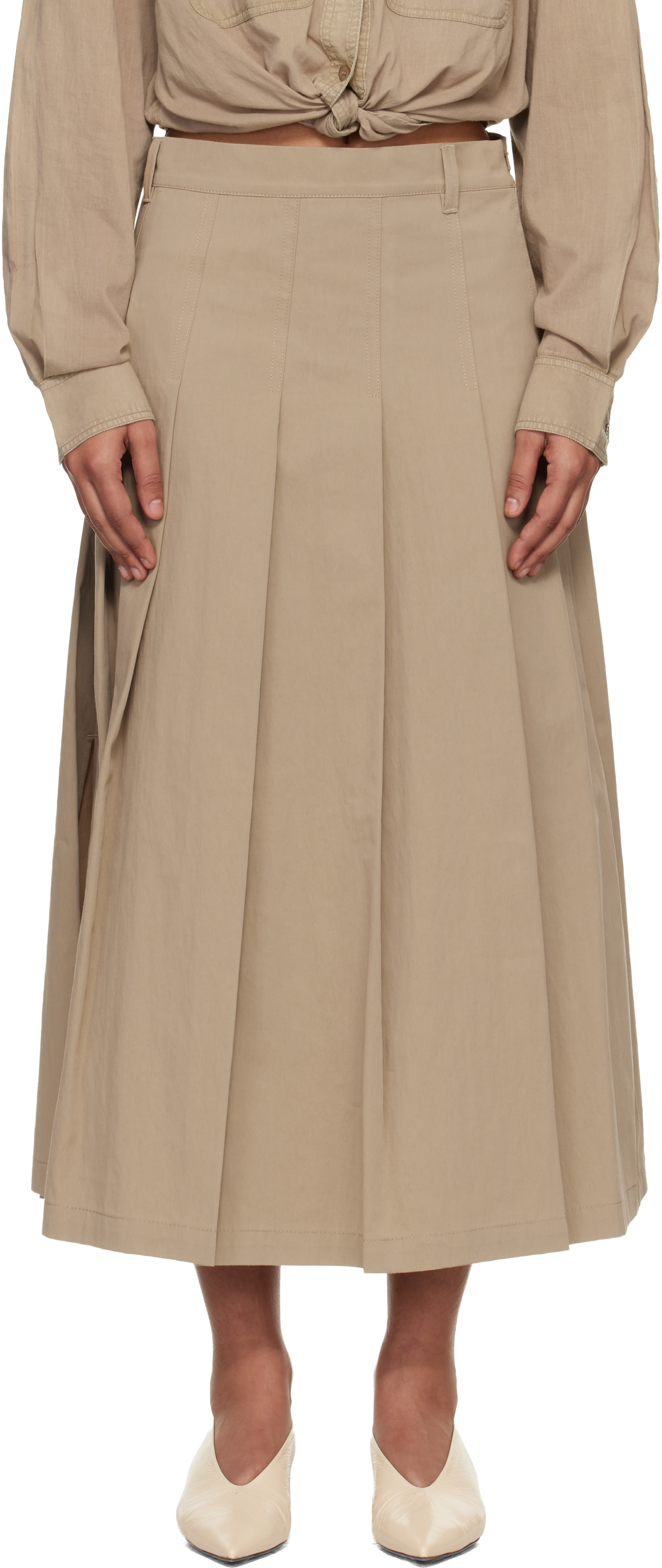 Weekend Max Mara - Jupe midi Orme beige
